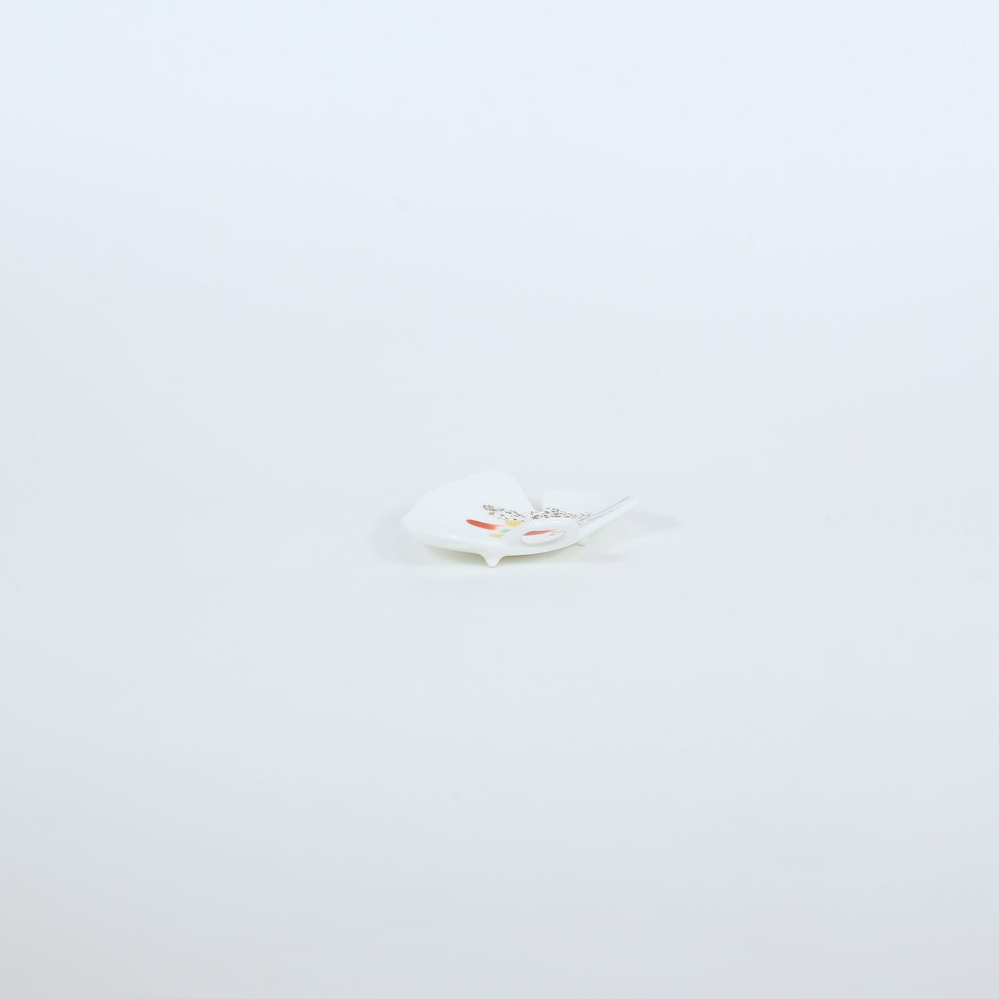 小皿いちょう・あわ穂 ホワイト 11cm