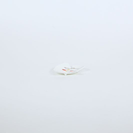 小皿いちょう・あわ穂 ホワイト 11cm