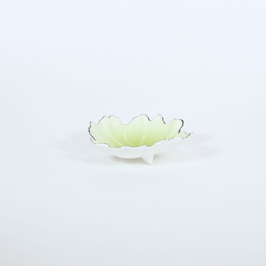 向付葉型内 グリーン 17cm
