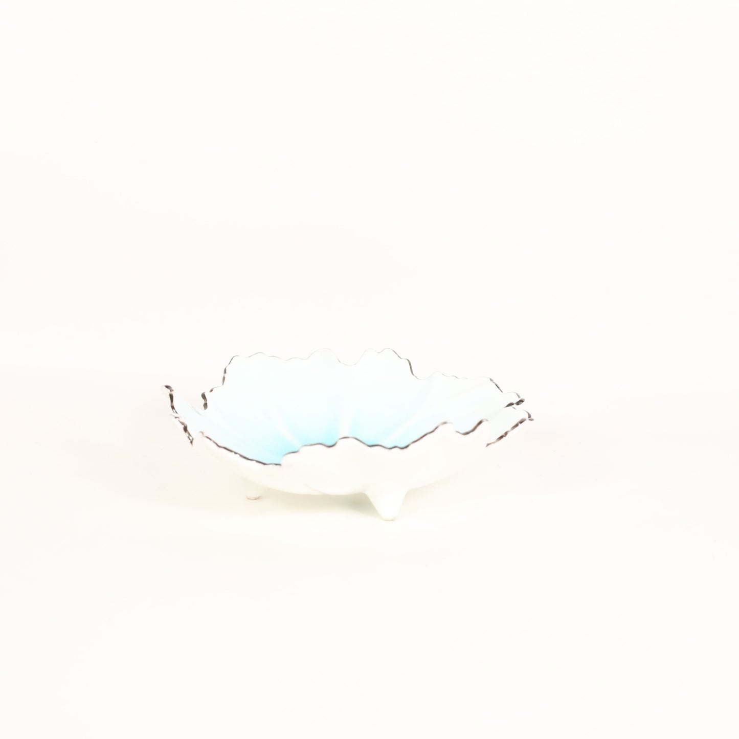 向付葉型内 ブルー 17cm