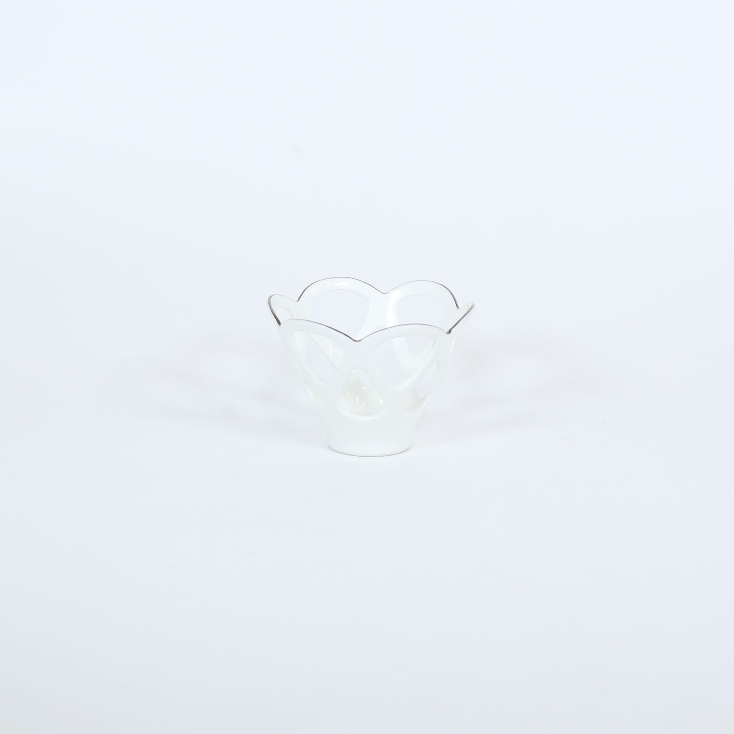 透かし中付白渕プラチナ ホワイト 12cm