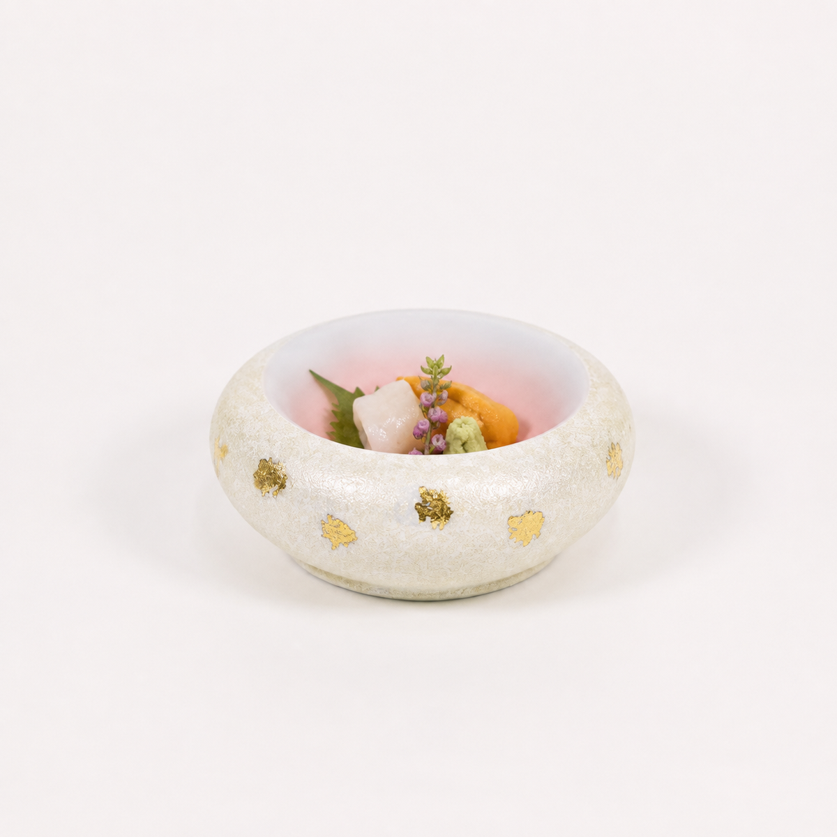 向付スパニッシュボール金散し ホワイト 15cm