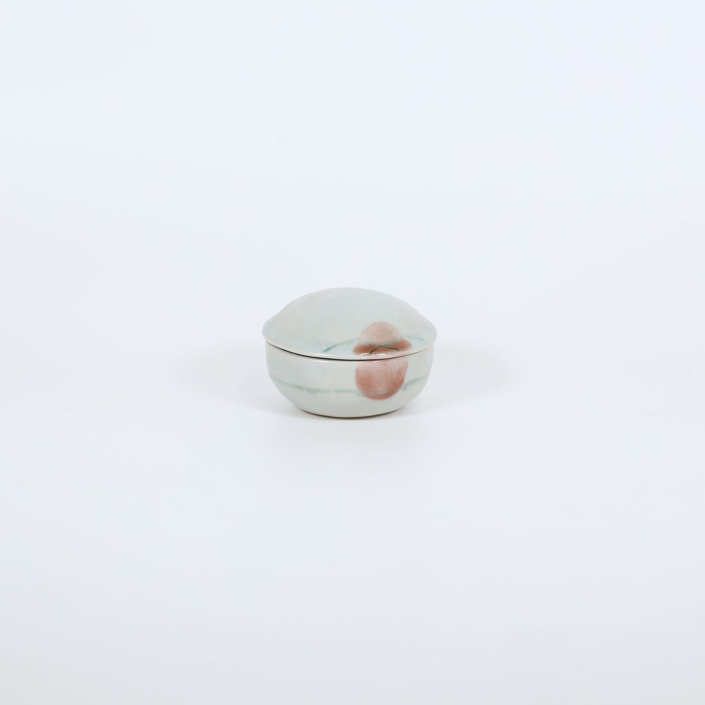 スーパーカップ手捻緑釉辰砂流 ホワイト 10cm