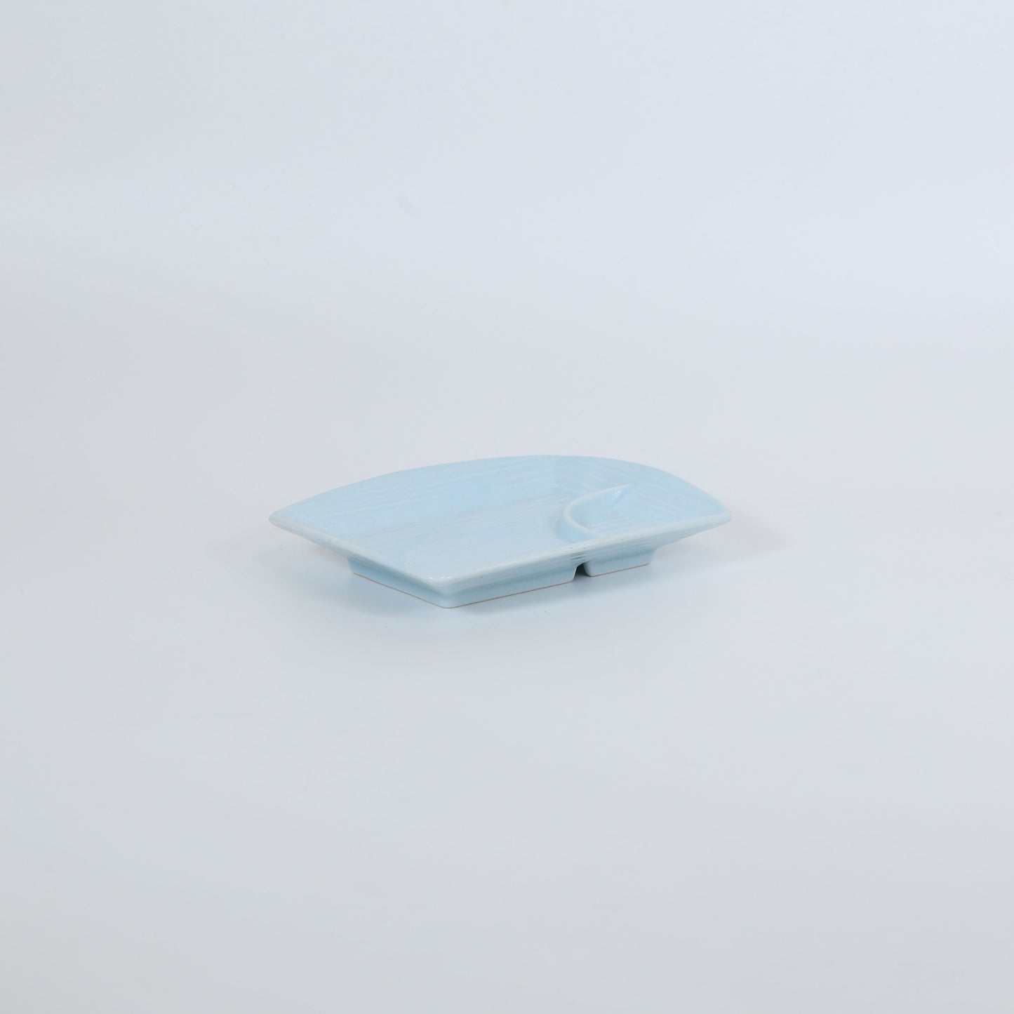 刺身青白磁仕切皿 ブルー 18cm