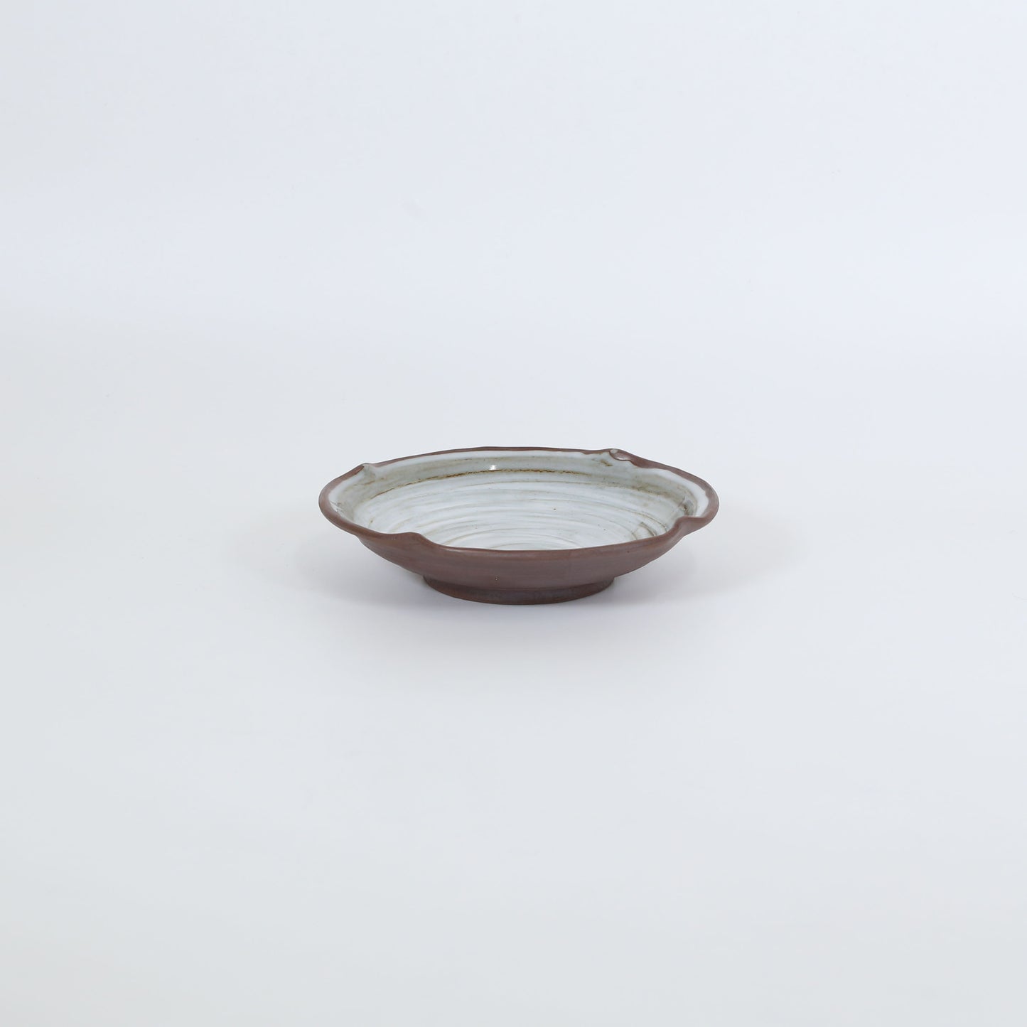 和皿黒粉引 グレー 17cm