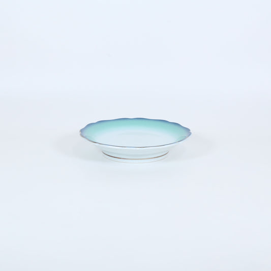 多用皿渕青緑 ホワイト 18cm