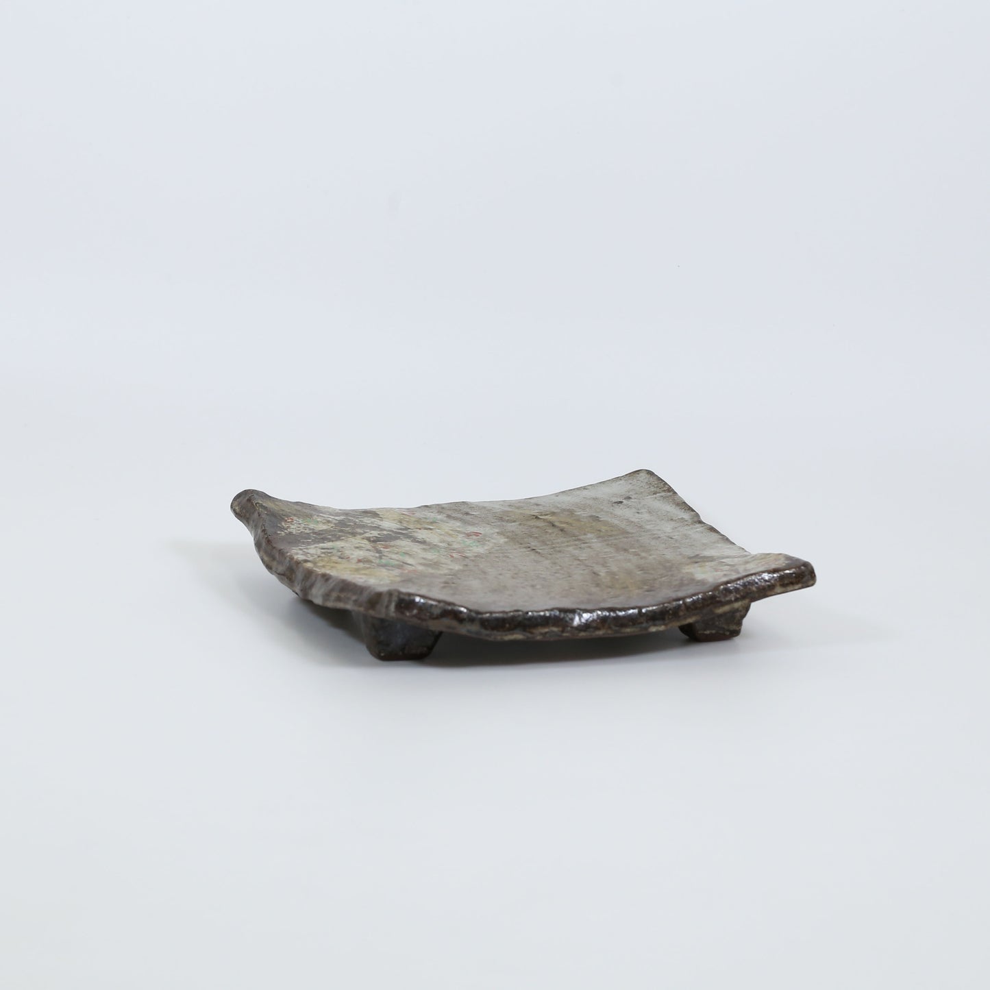 正角皿桜木 グレー 18cm