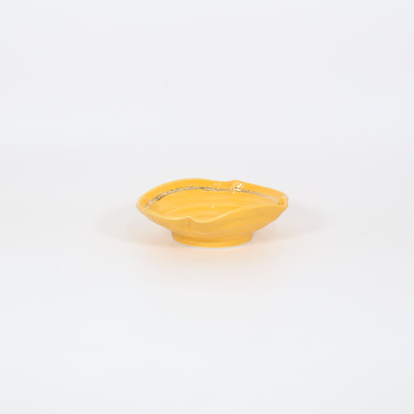 向付木甲マンダリン金巻 オレンジ 17cm