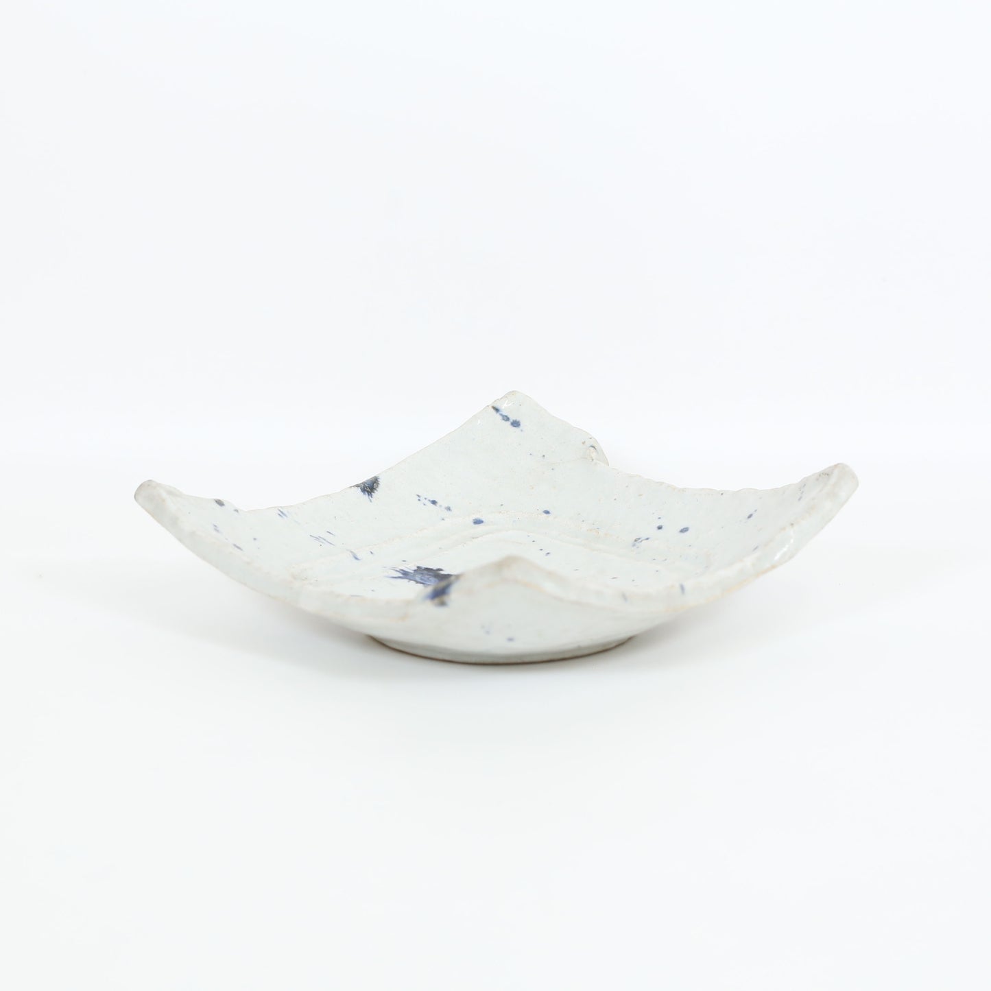 向付紺しぶき格子 ホワイト 18cm