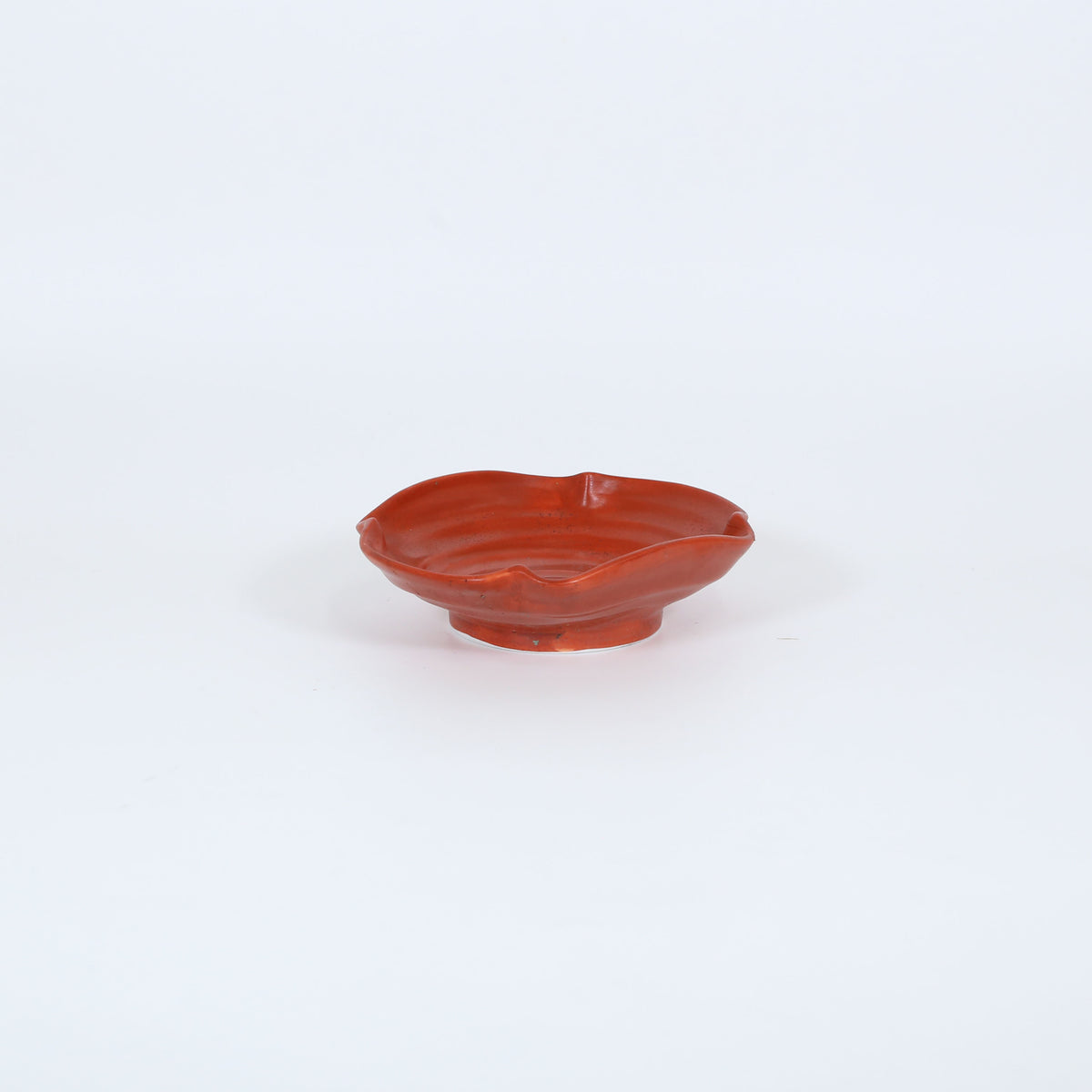 向付木甲ベンガラ レッド 17cm