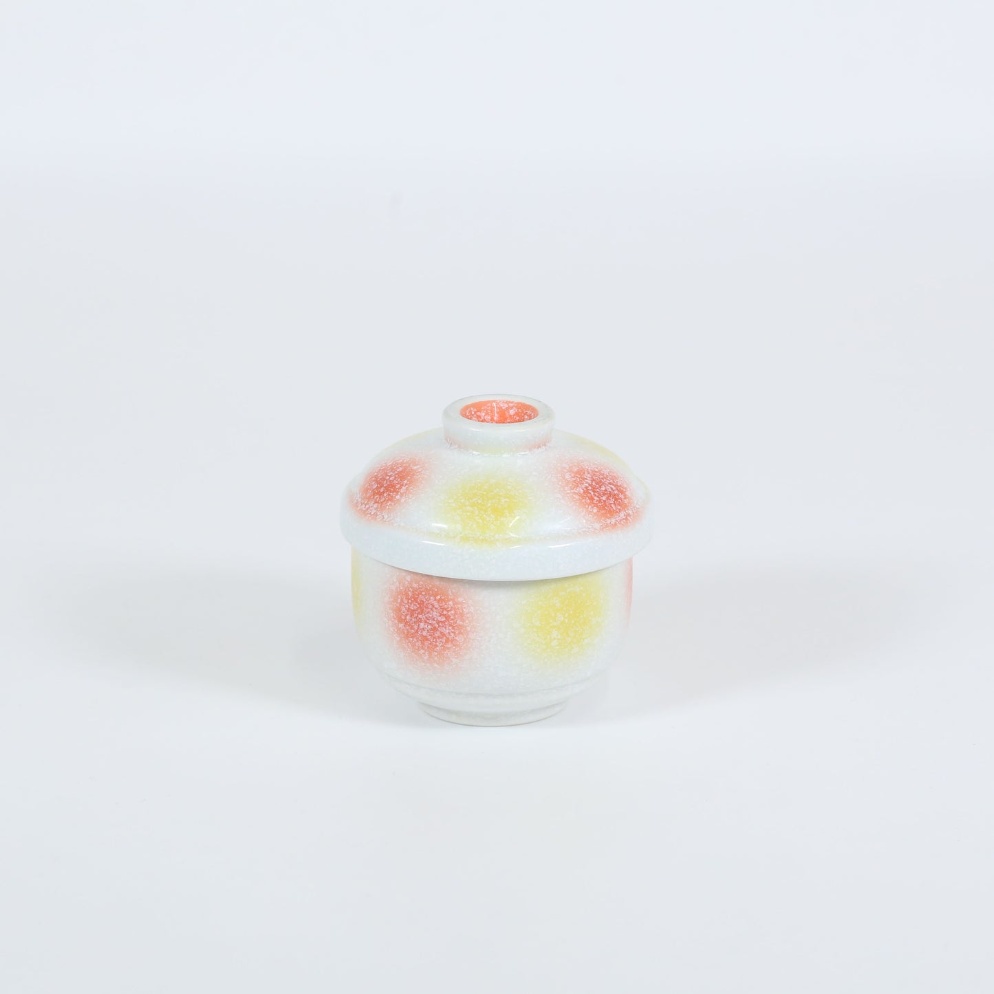 蒸椀赤黄タタキ段付 ホワイト 9cm