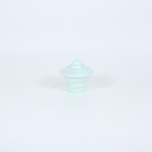 小蓋物クリーム銀唐草 ホワイト 11cm