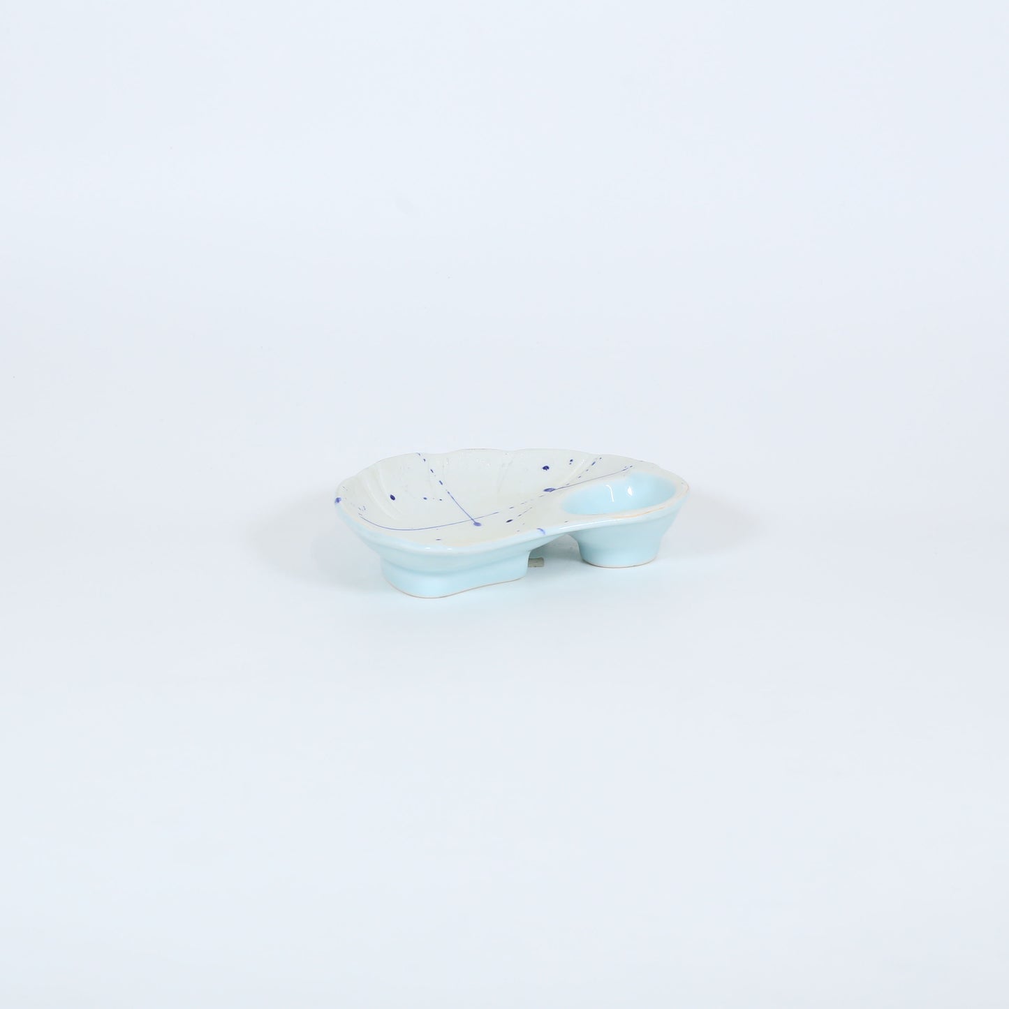 千代口付刺身皿銀杏 ホワイト 17cm