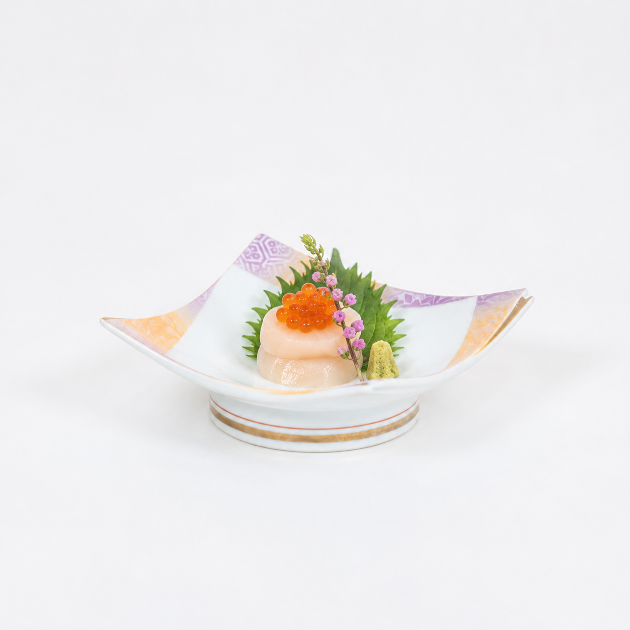 多用皿銀彩花紋 ホワイト 16cm