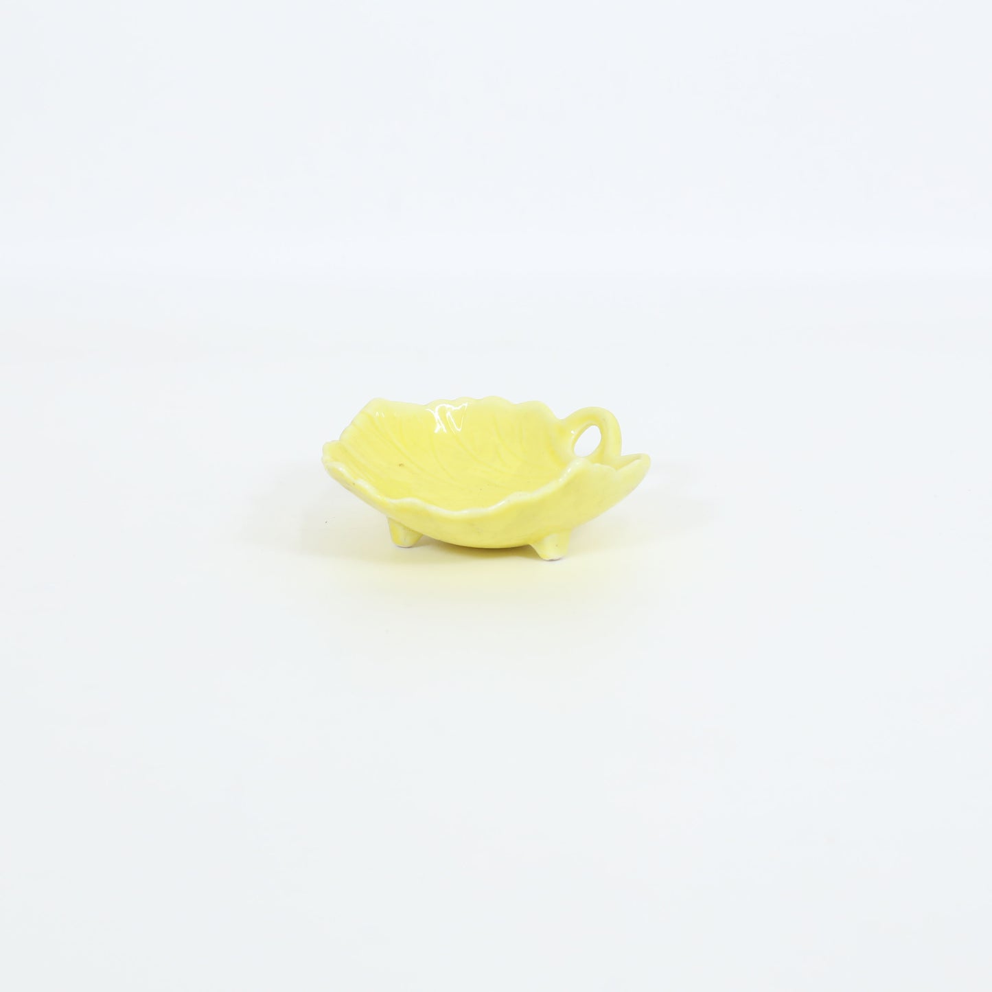 三足小鉢五角葉 イエロー 11cm