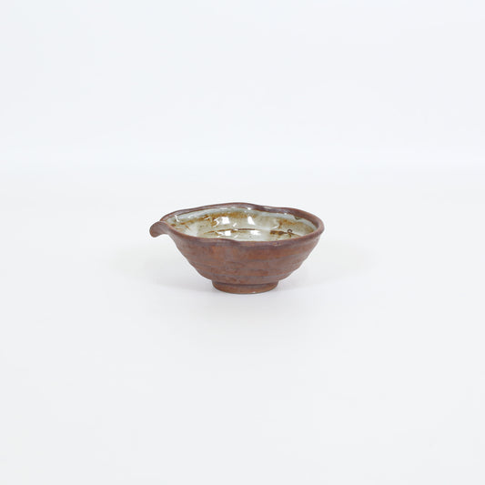 片口小鉢黒粉引小付 グレー 12cm
