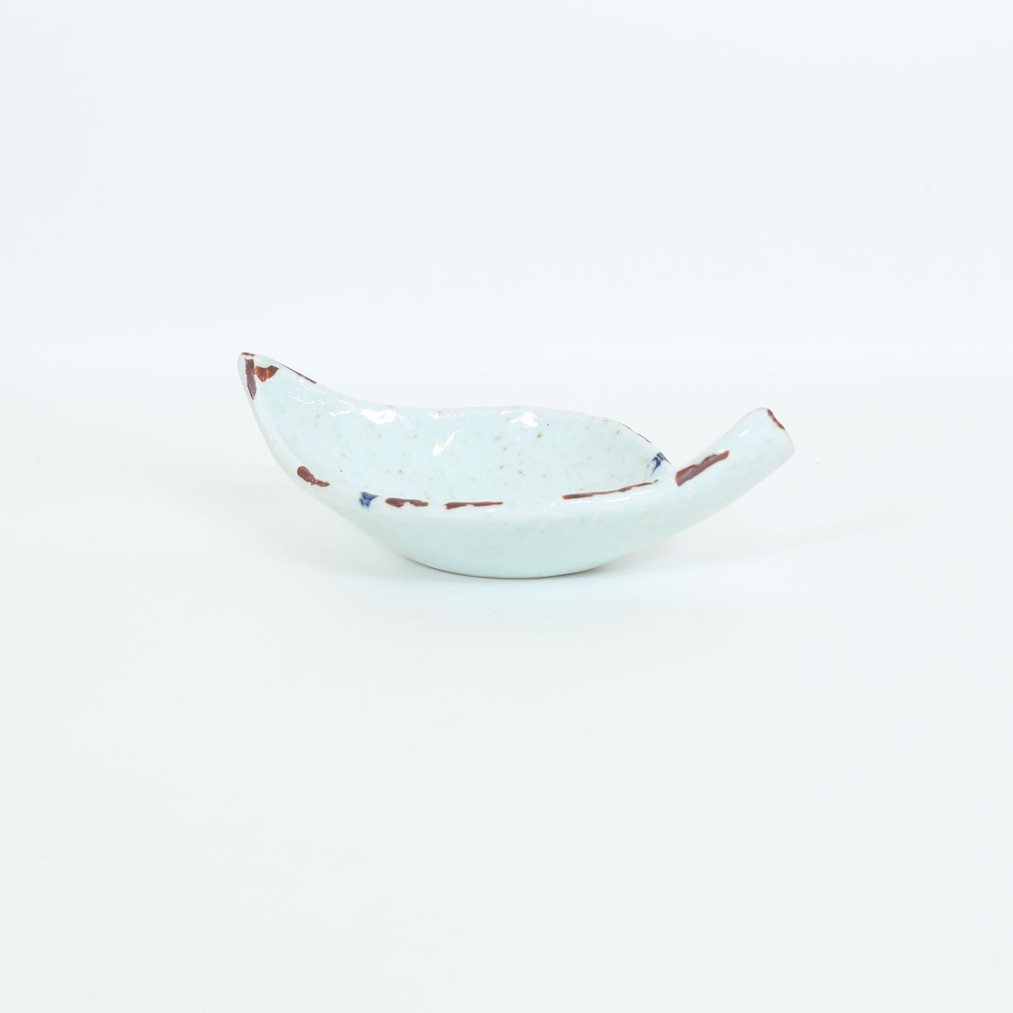 葉型小鉢姫川一筆 ホワイト 19cm