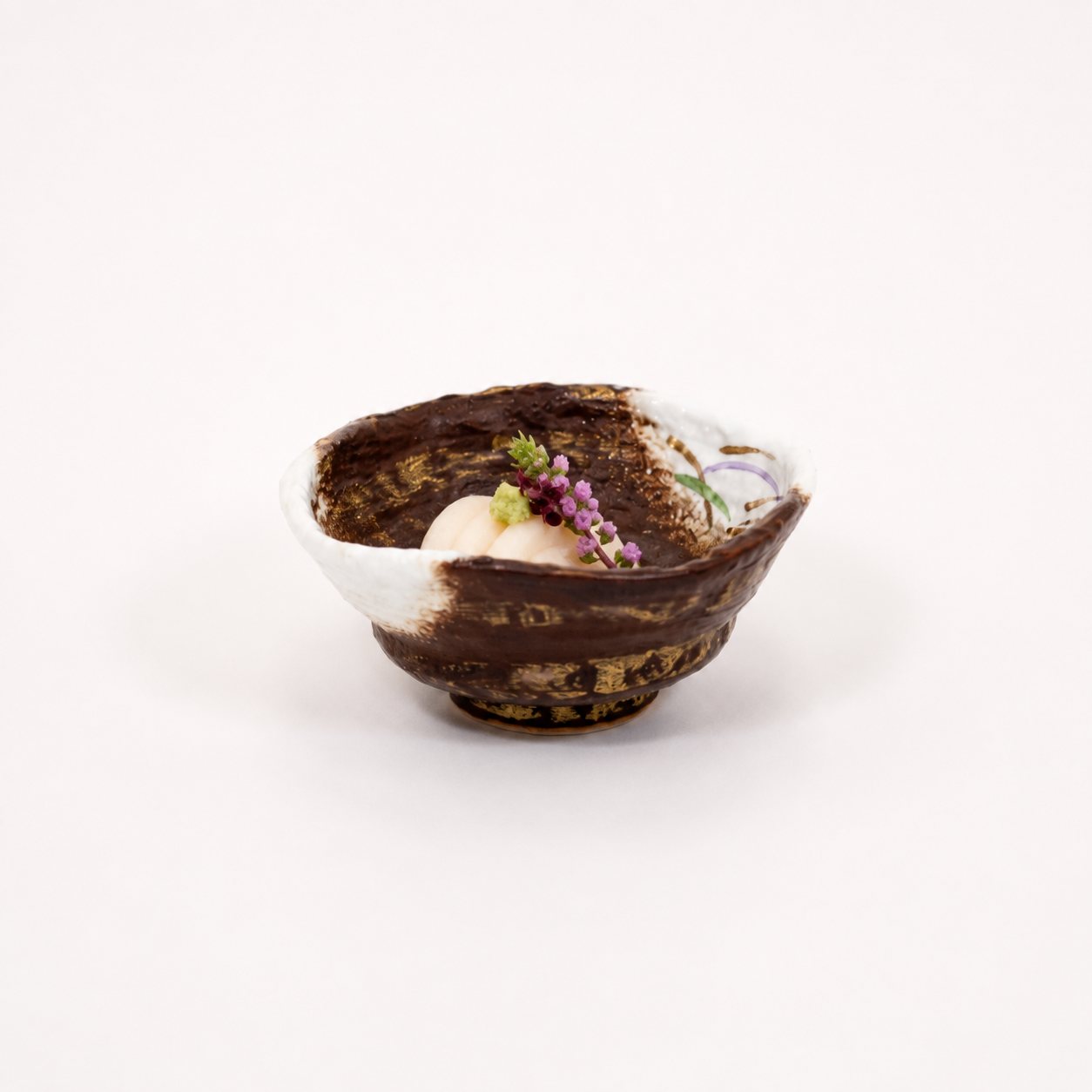 四方中付焼〆金彩武蔵野 ブラック 11cm