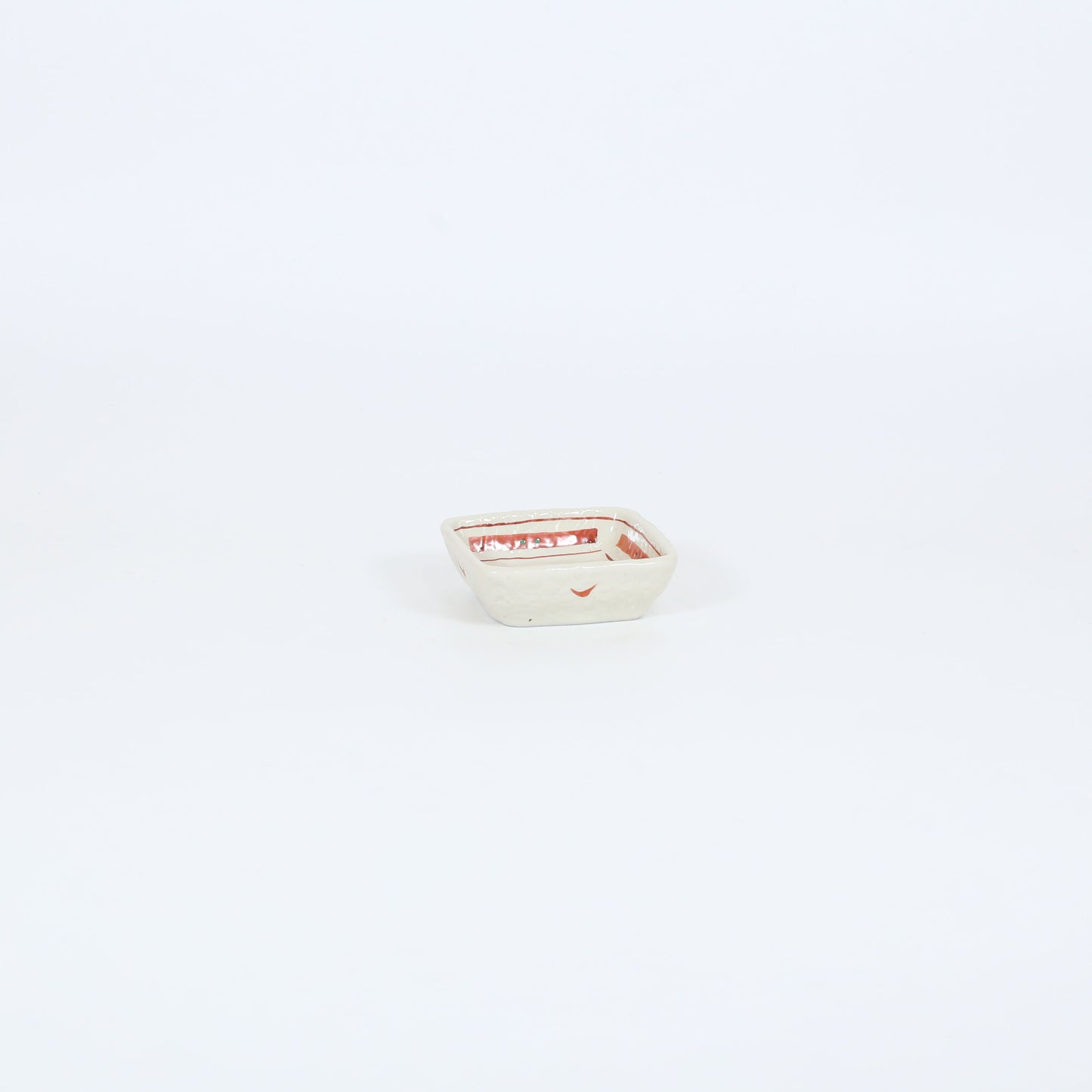 角小付朱層 ホワイト 9cm