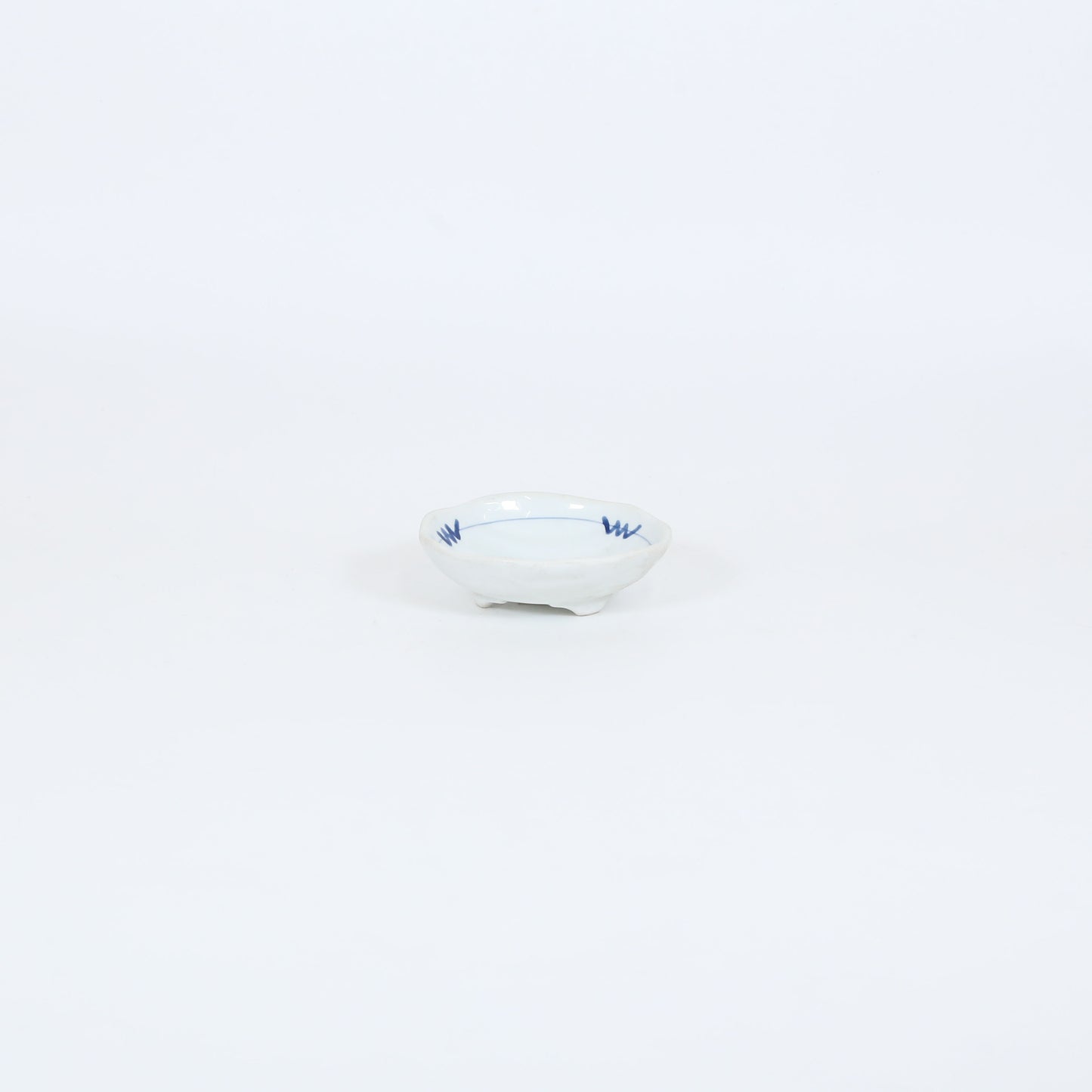 漬物皿魚絵 ホワイト 11cm