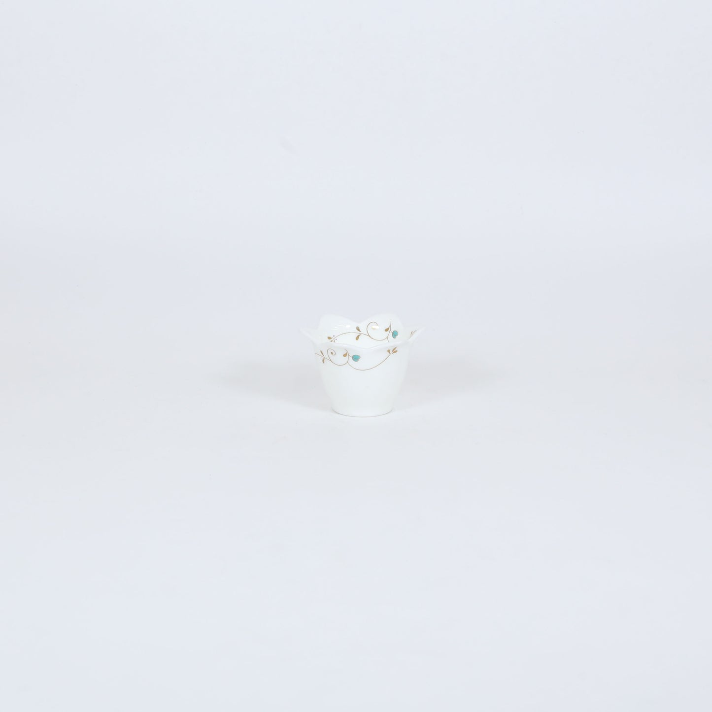 小付ゆり白花唐草 ホワイト 8cm