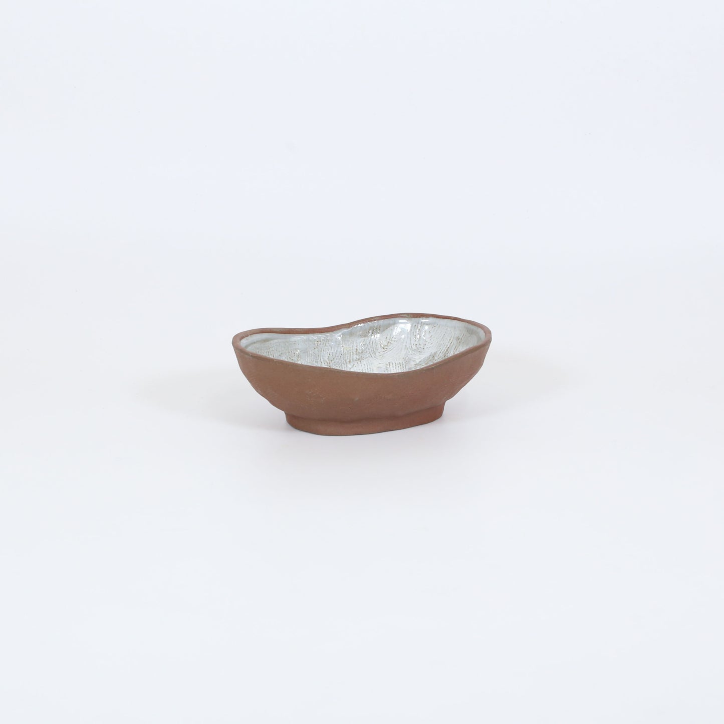 多用鉢黒粉引楕円 グレー 16cm