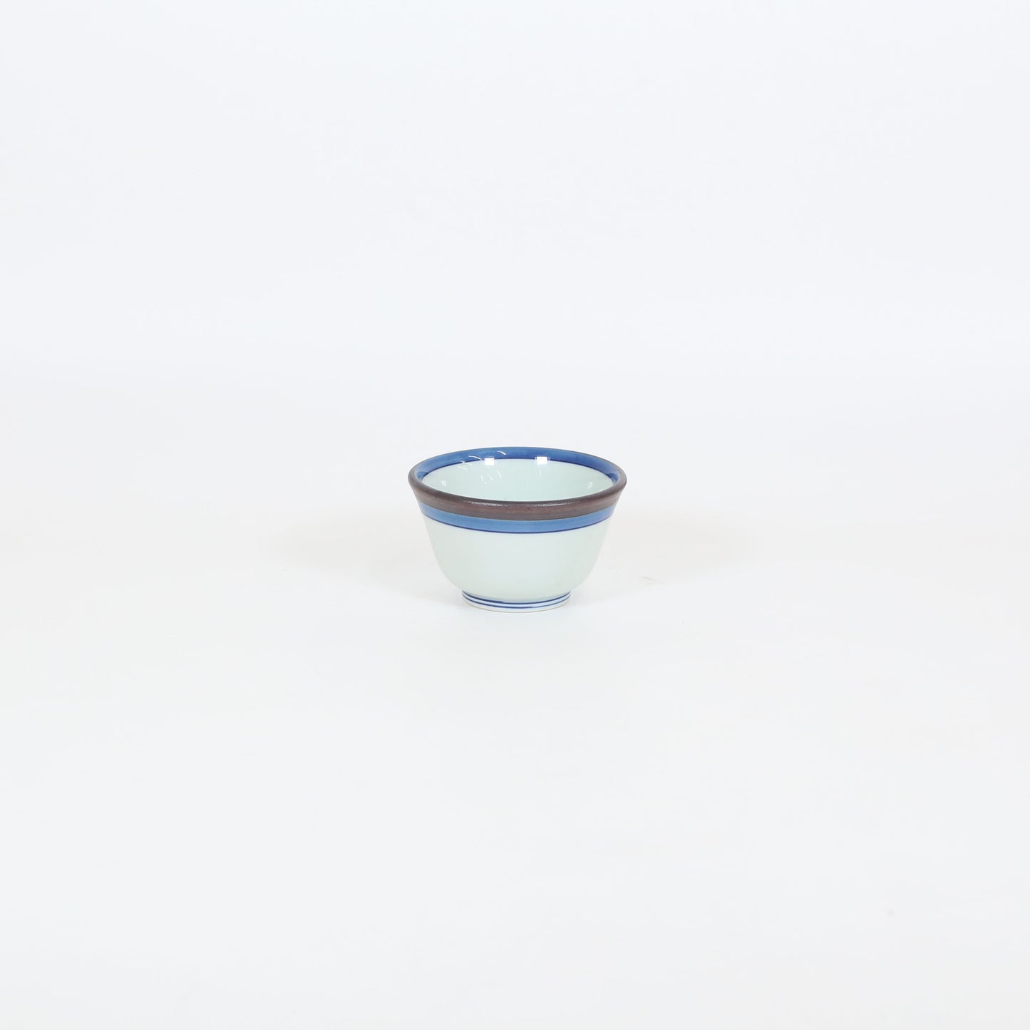 湯呑錆呉須巻反千茶 ホワイト 10cm