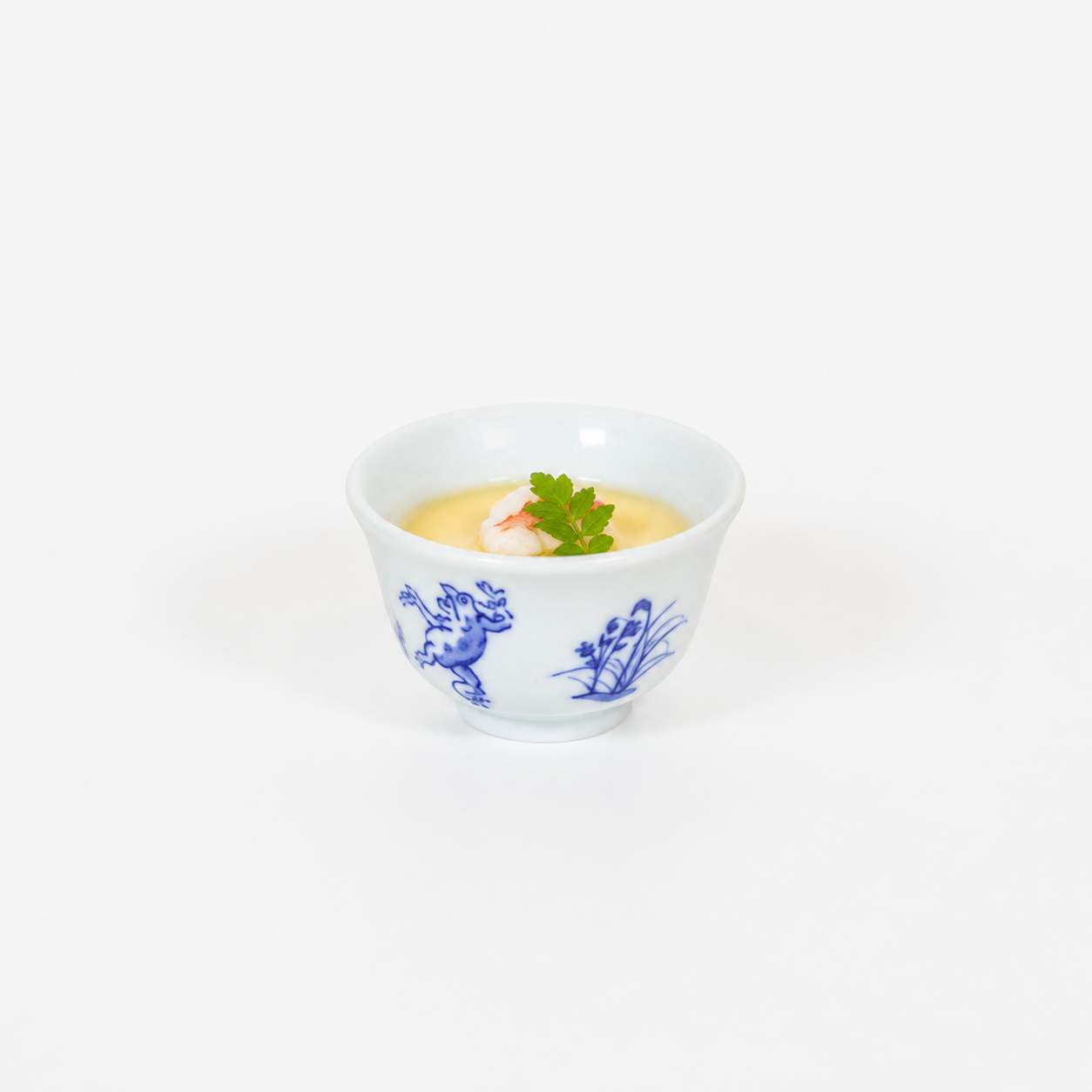 湯呑高山寺反千茶 ホワイト 9cm