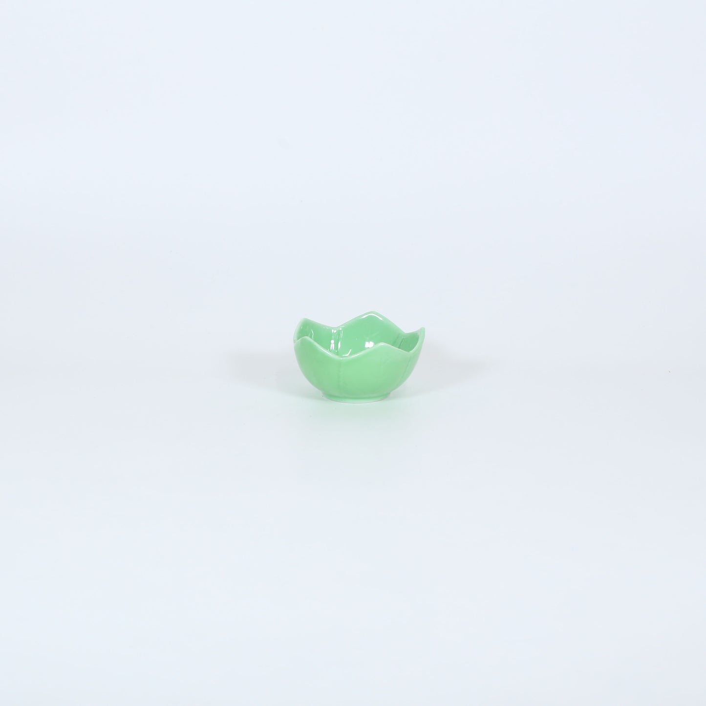 珍味木葉絵柄ヒワ グリーン 8cm