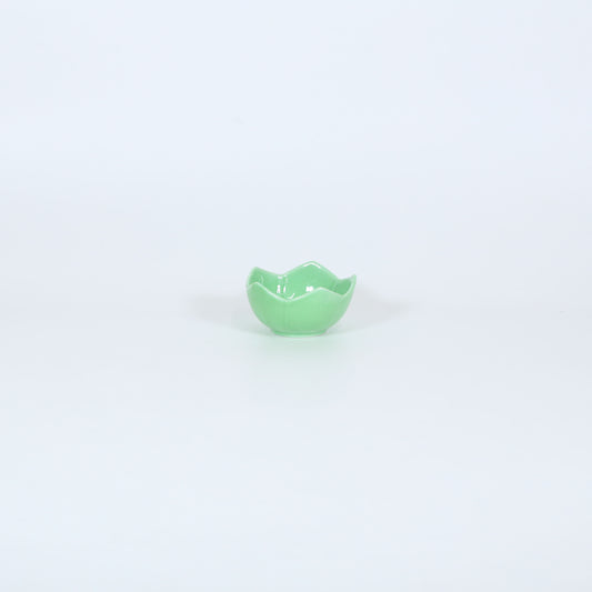 珍味木葉絵柄ヒワ グリーン 8cm