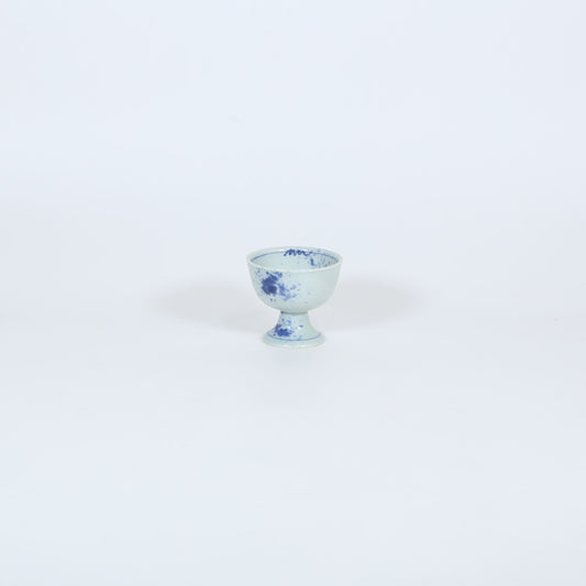 高台小鉢花渕吹墨 ホワイト 8cm