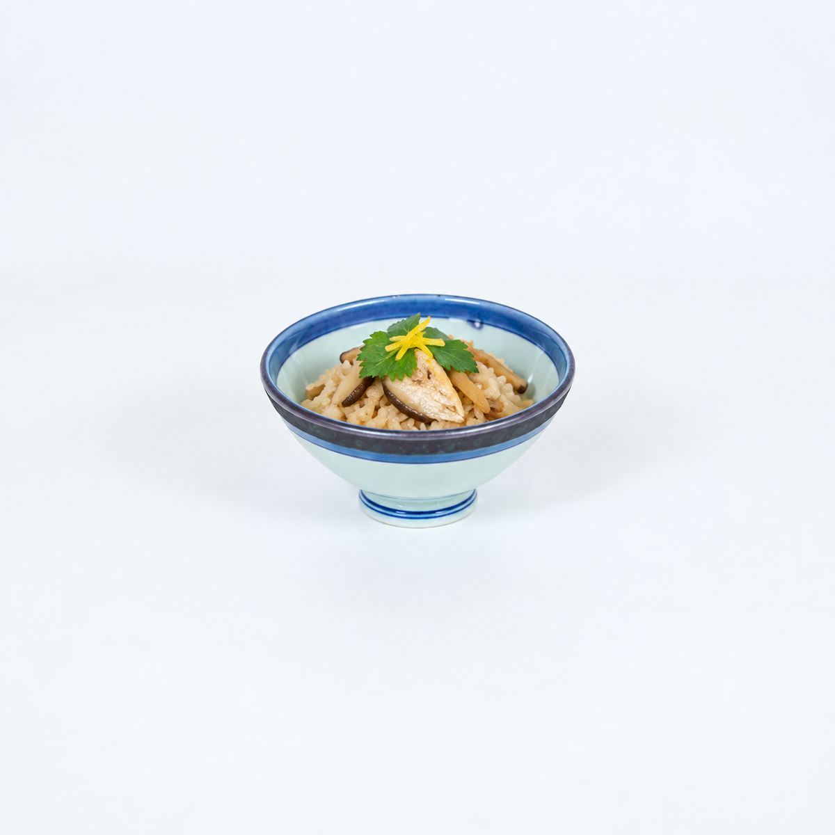 茶碗錆呉須巻 ホワイト 12cm