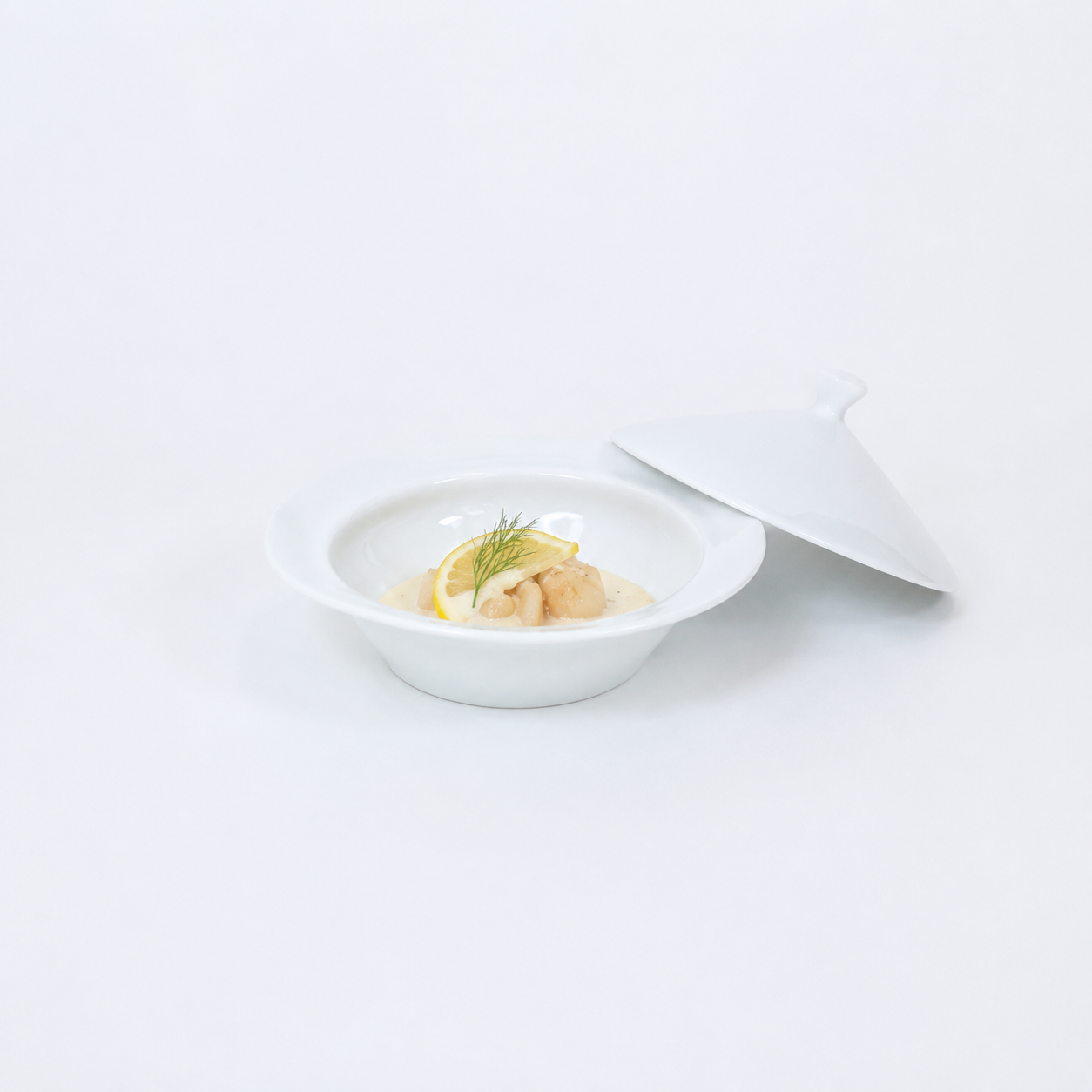 蓋物楕円 ホワイト 20cm