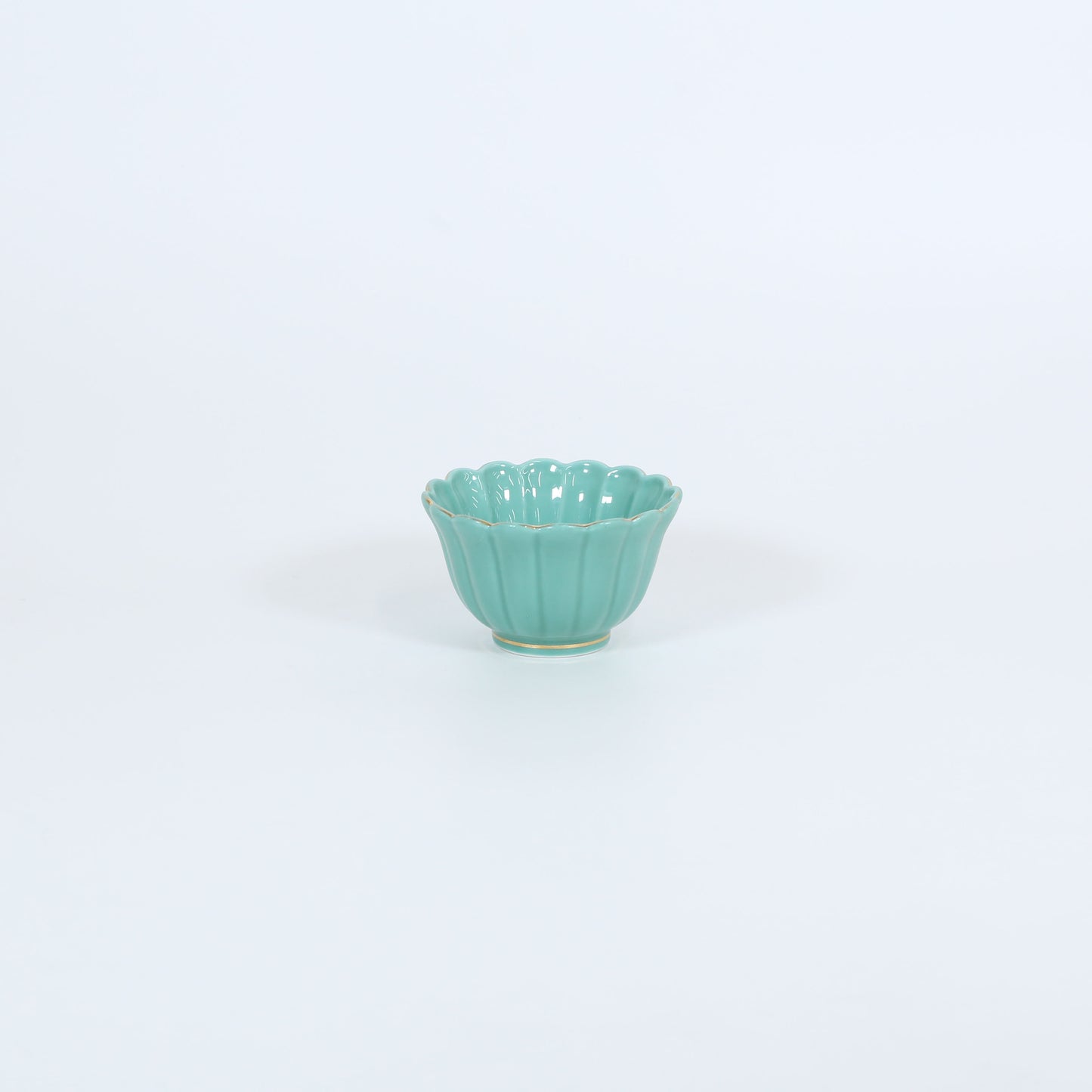 小鉢菊割中付あさぎ グリーン 11cm