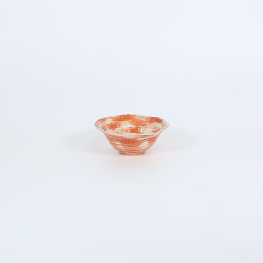多用鉢錦朱巻朝顔 オレンジ 13cm