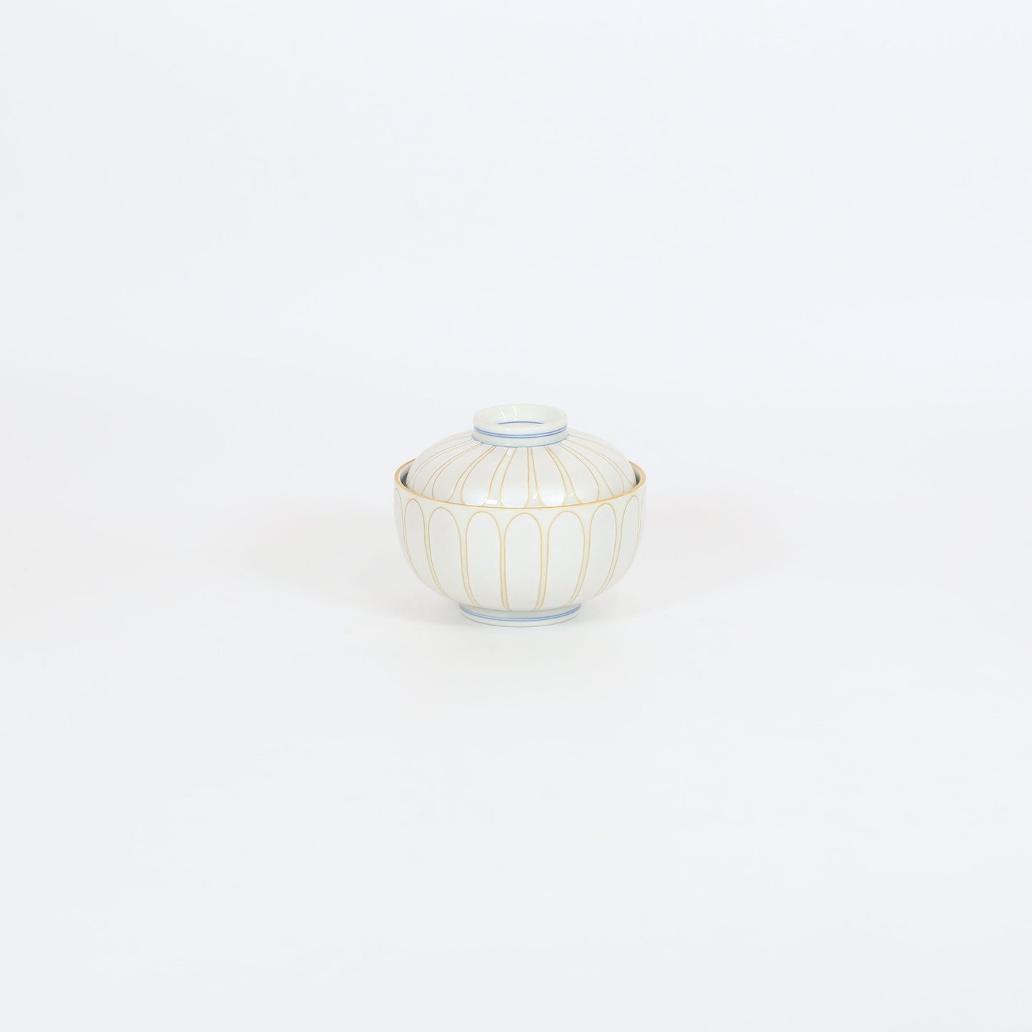 小蓋物金銀盛菊紋 ベージュ 11cm