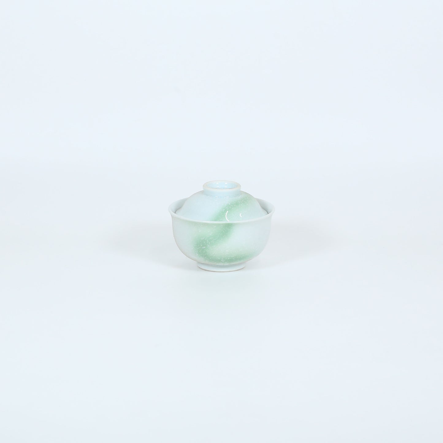 小蓋物菱紋 ホワイト 11cm