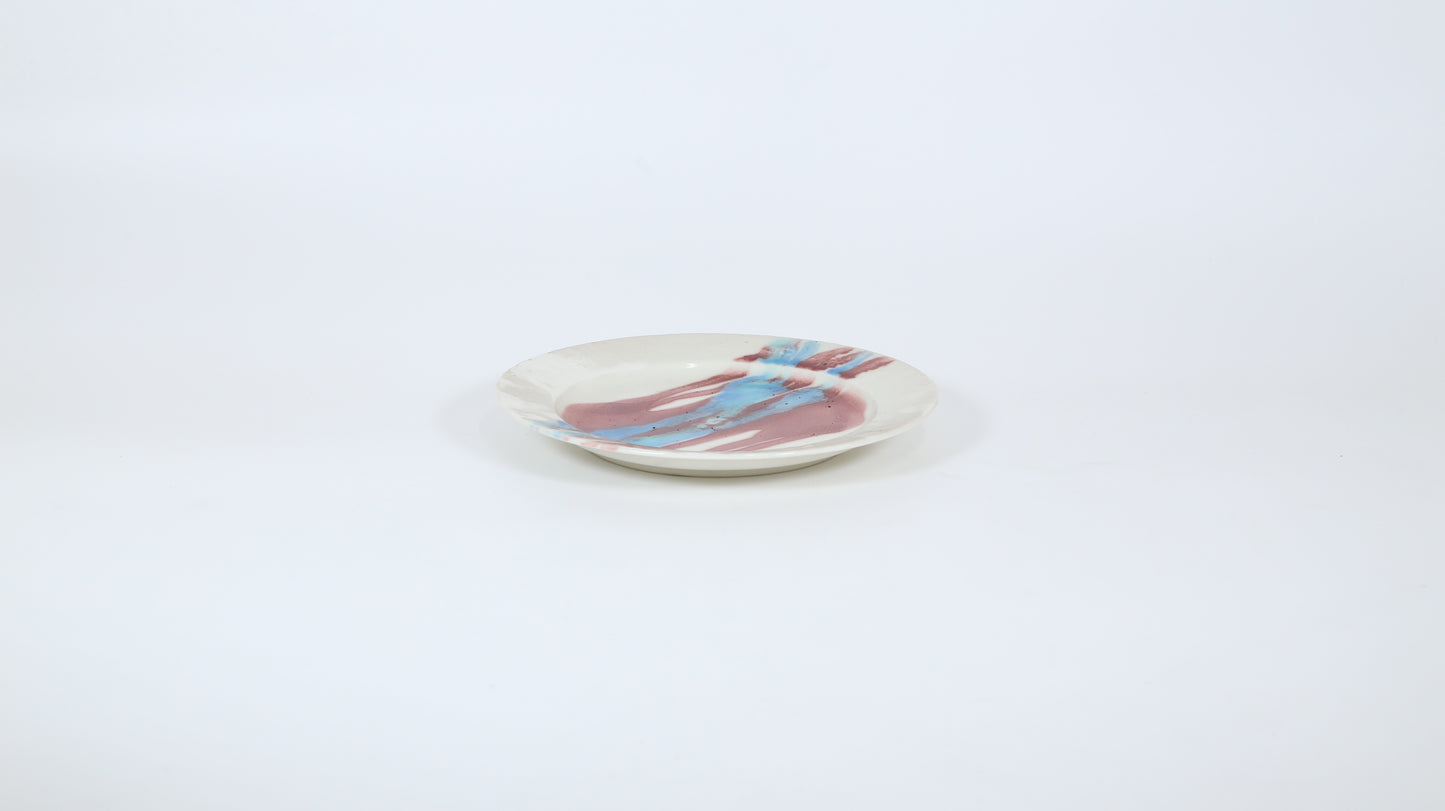 丸洋皿茶糸 ホワイト 21cm