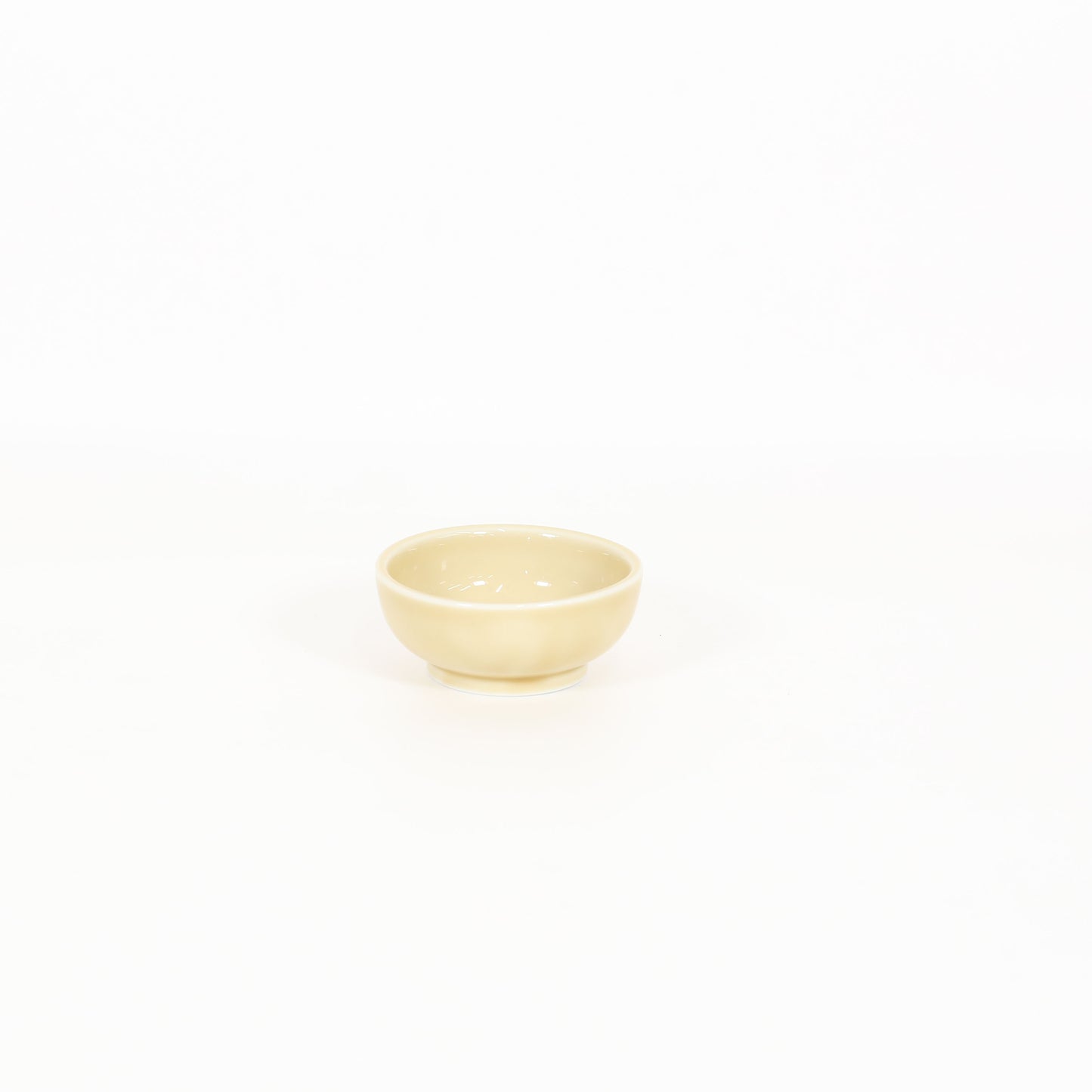 丸千代口黄釉 ベージュ 7cm