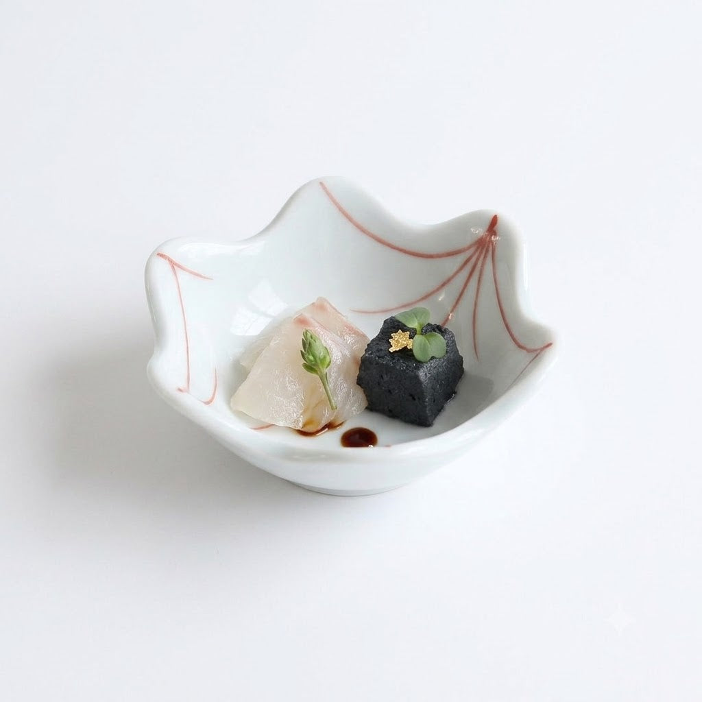 珍味小楓赤線 ホワイト 6cm
