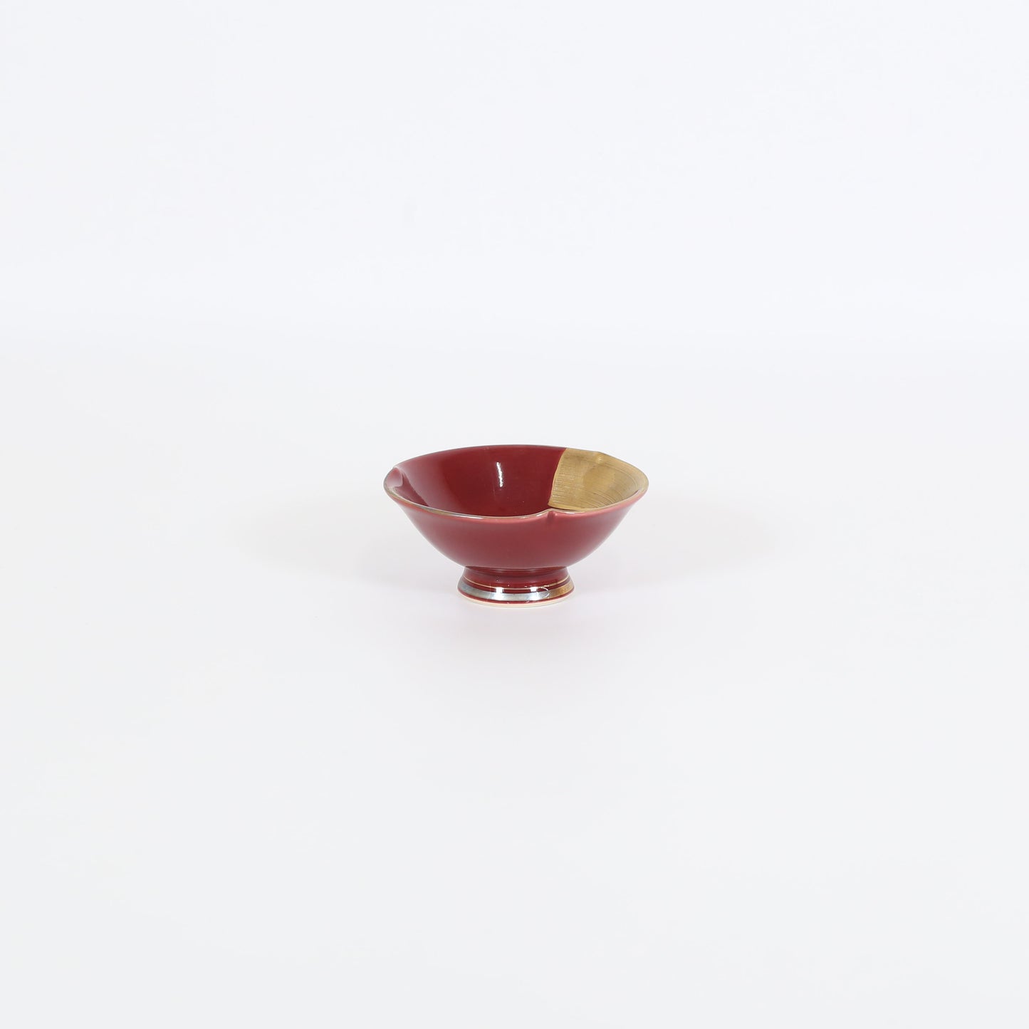 高台小鉢チョコマロン釉 9cm