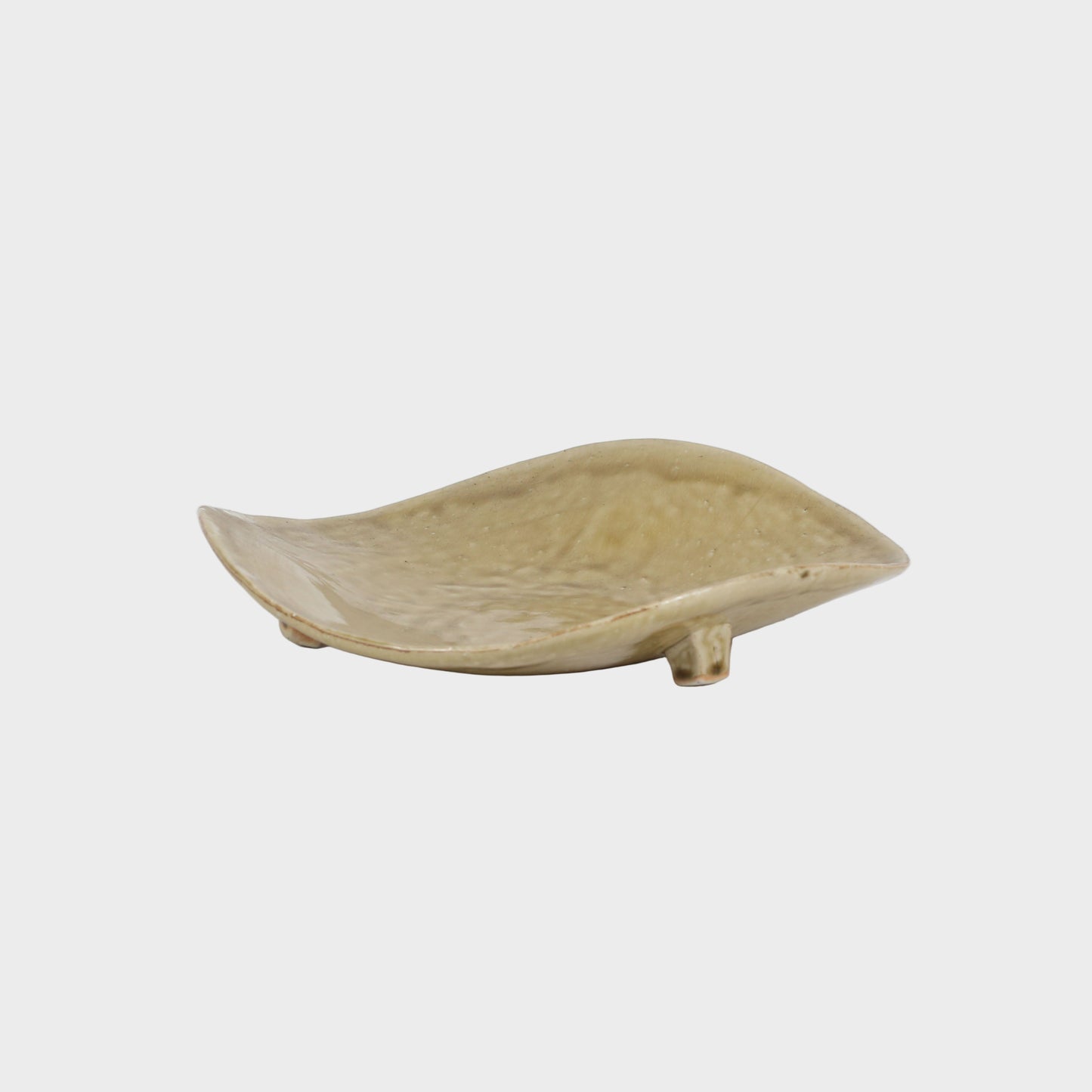 なぶり尺盛皿黄瀬戸釉 ブラウン 33cm