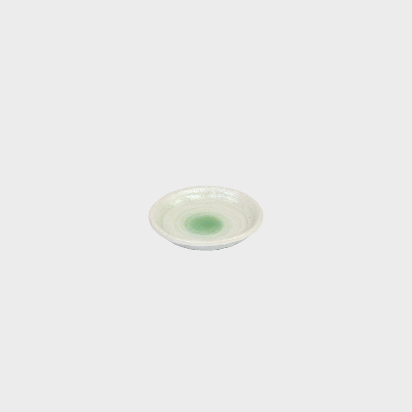 フルーツ皿 グリーン銀彩 14cm