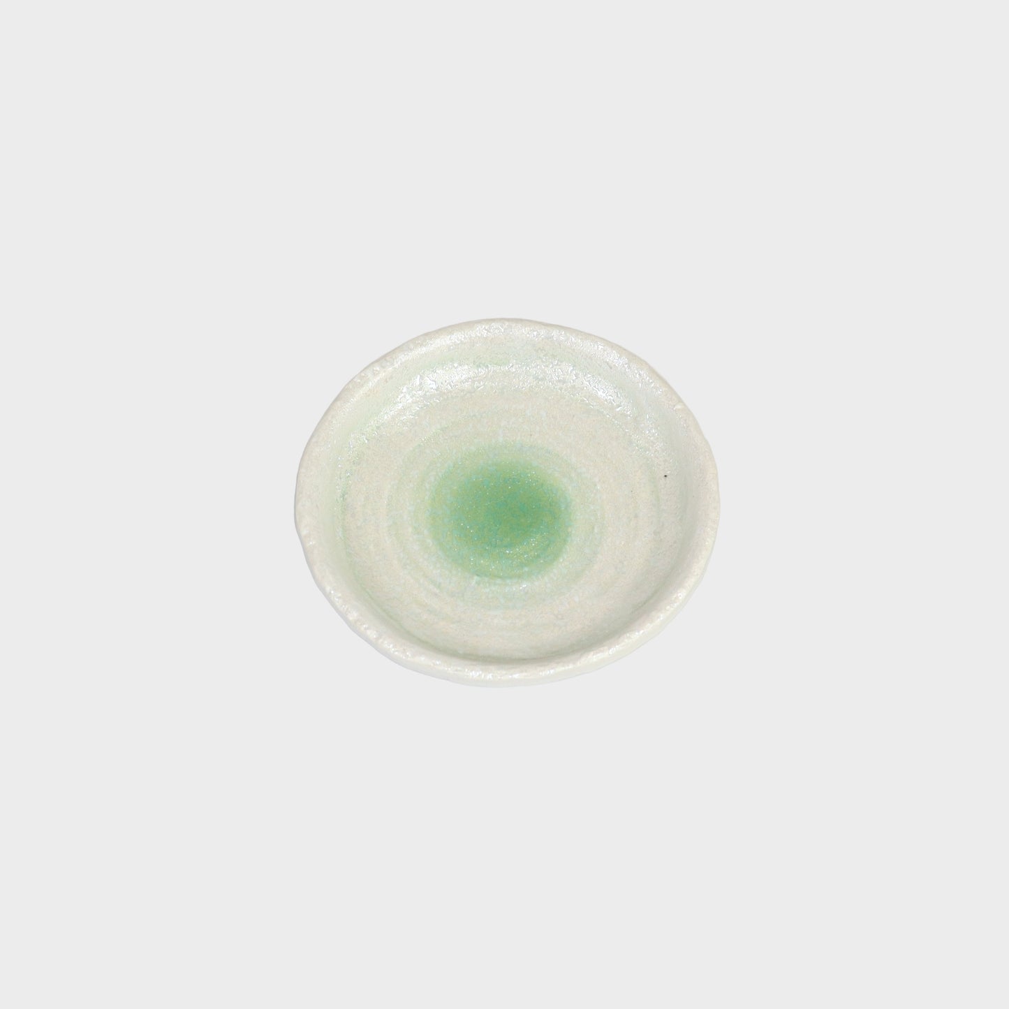 フルーツ皿 グリーン銀彩 14cm