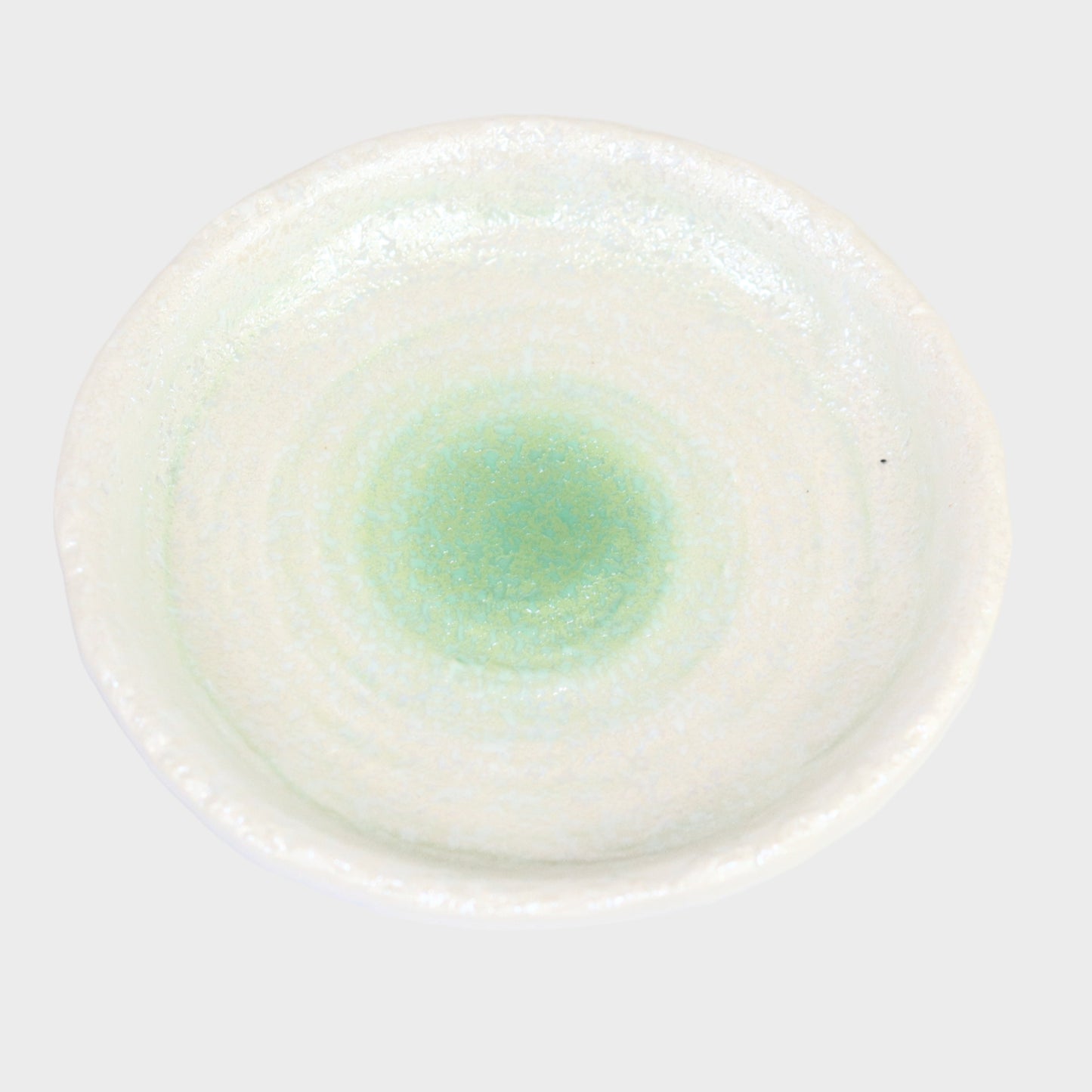 フルーツ皿 グリーン銀彩 14cm
