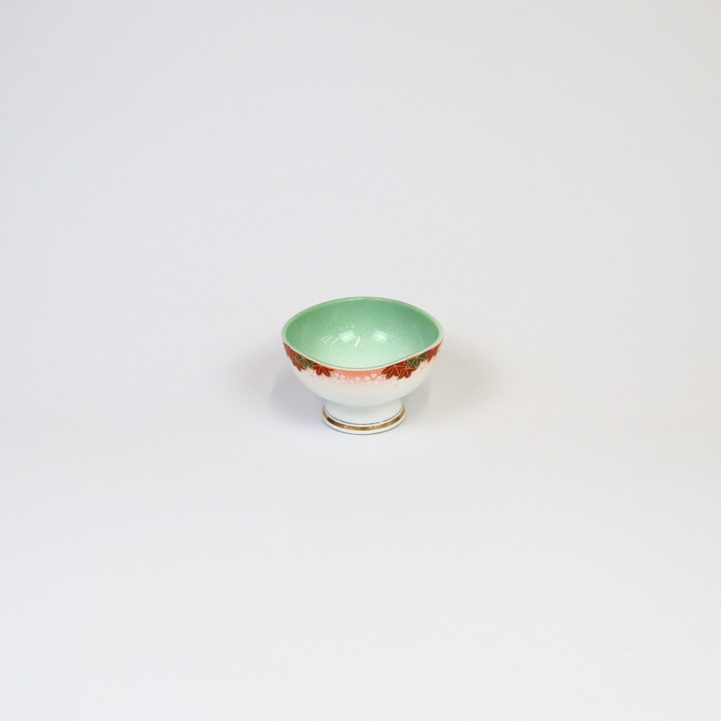 角高台中鉢春秋内 グリーン 11cm