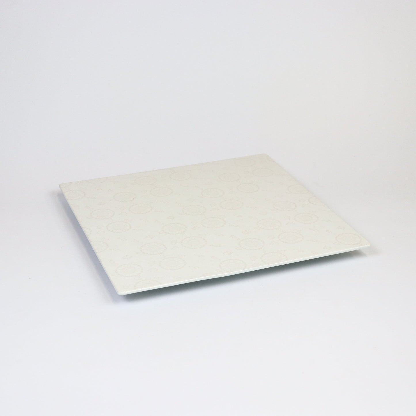 正角プレート丸紋 ホワイト 30cm
