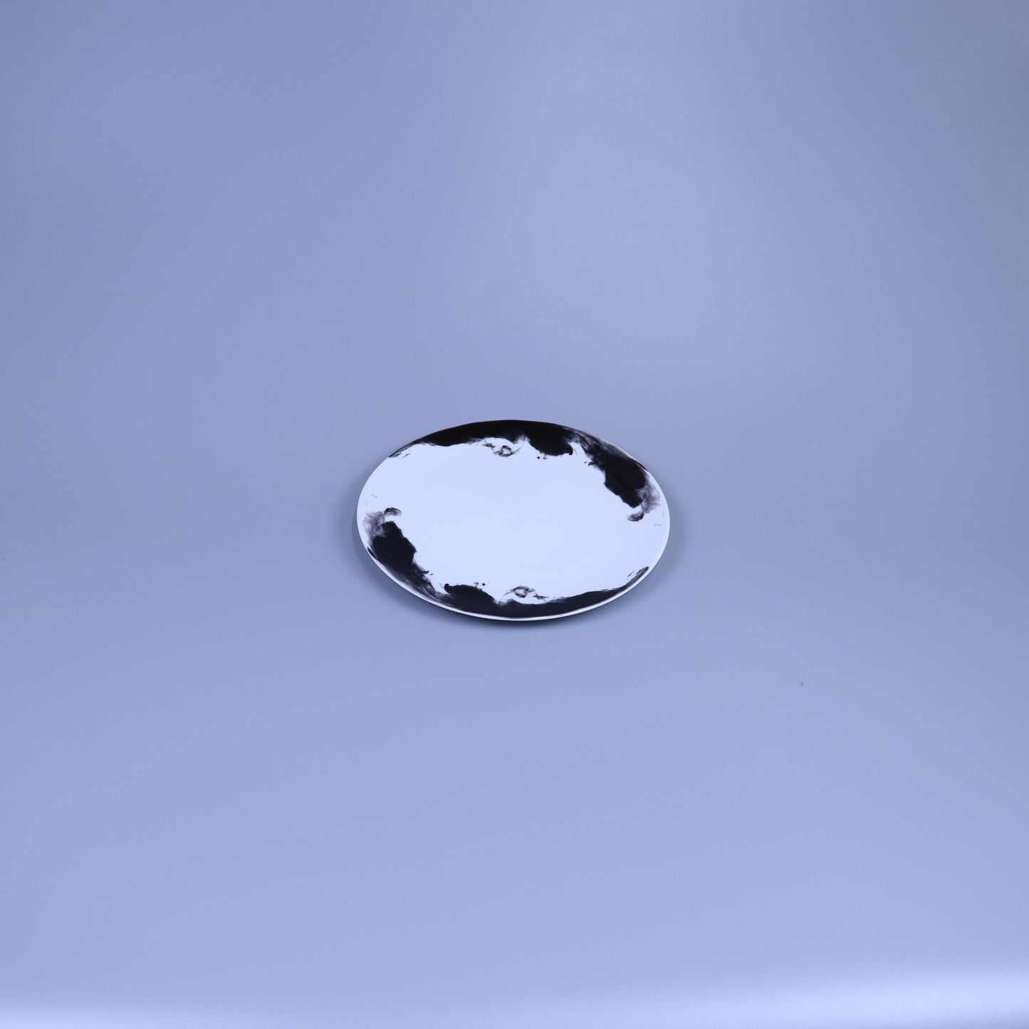 水墨和禅丸皿 ホワイト 22cm