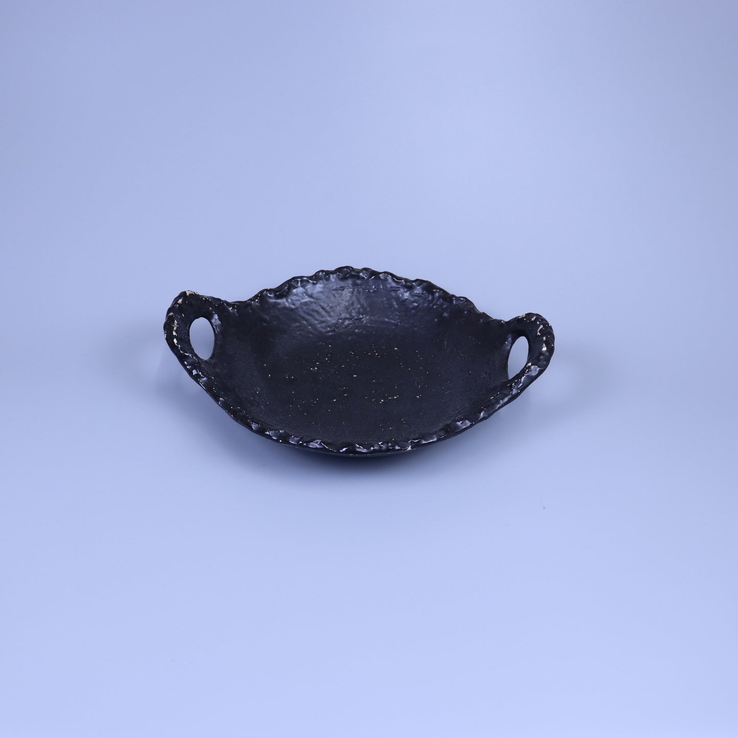 手付陶板変形鍋 ブラック 33cm