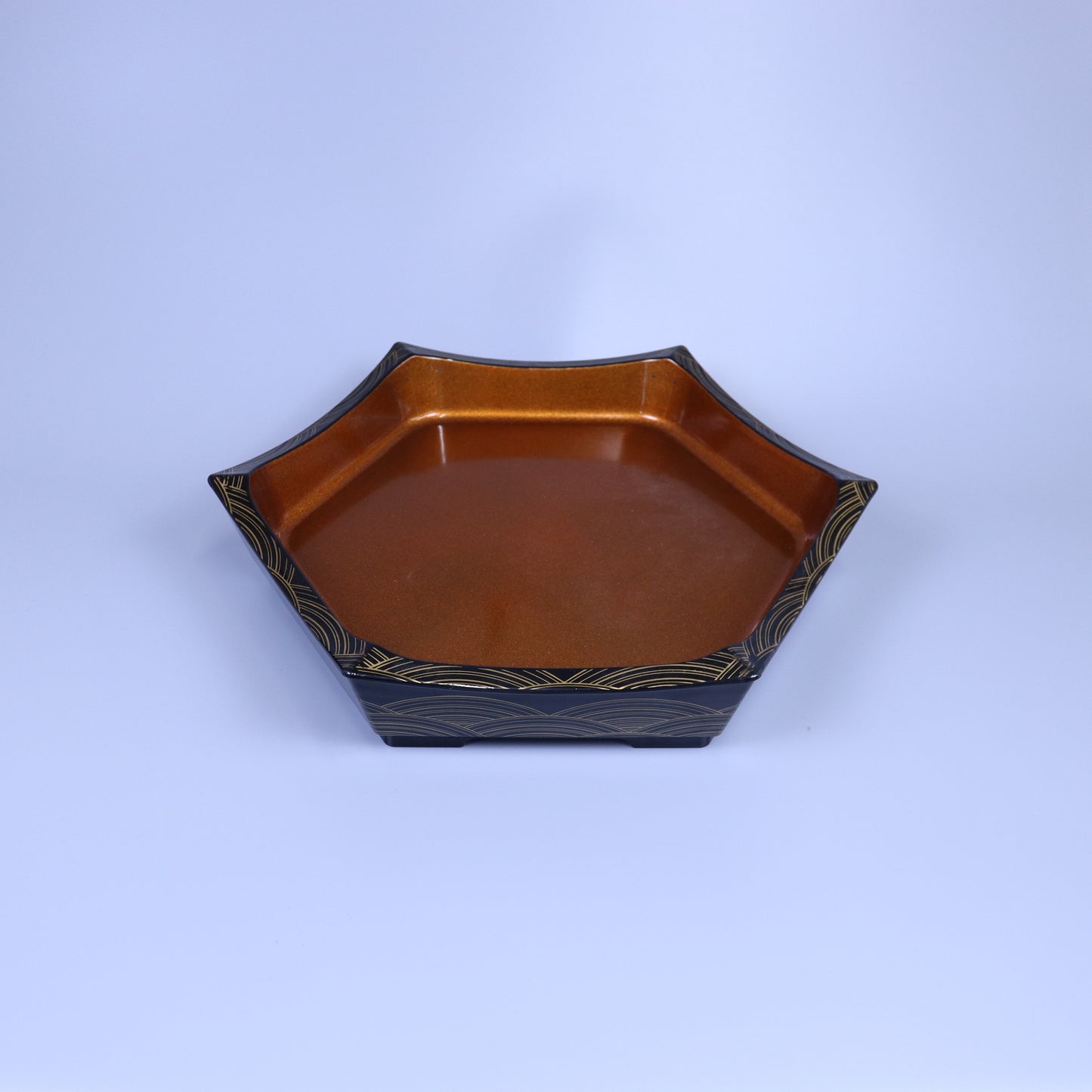 八角盛器 ブラック 38cm